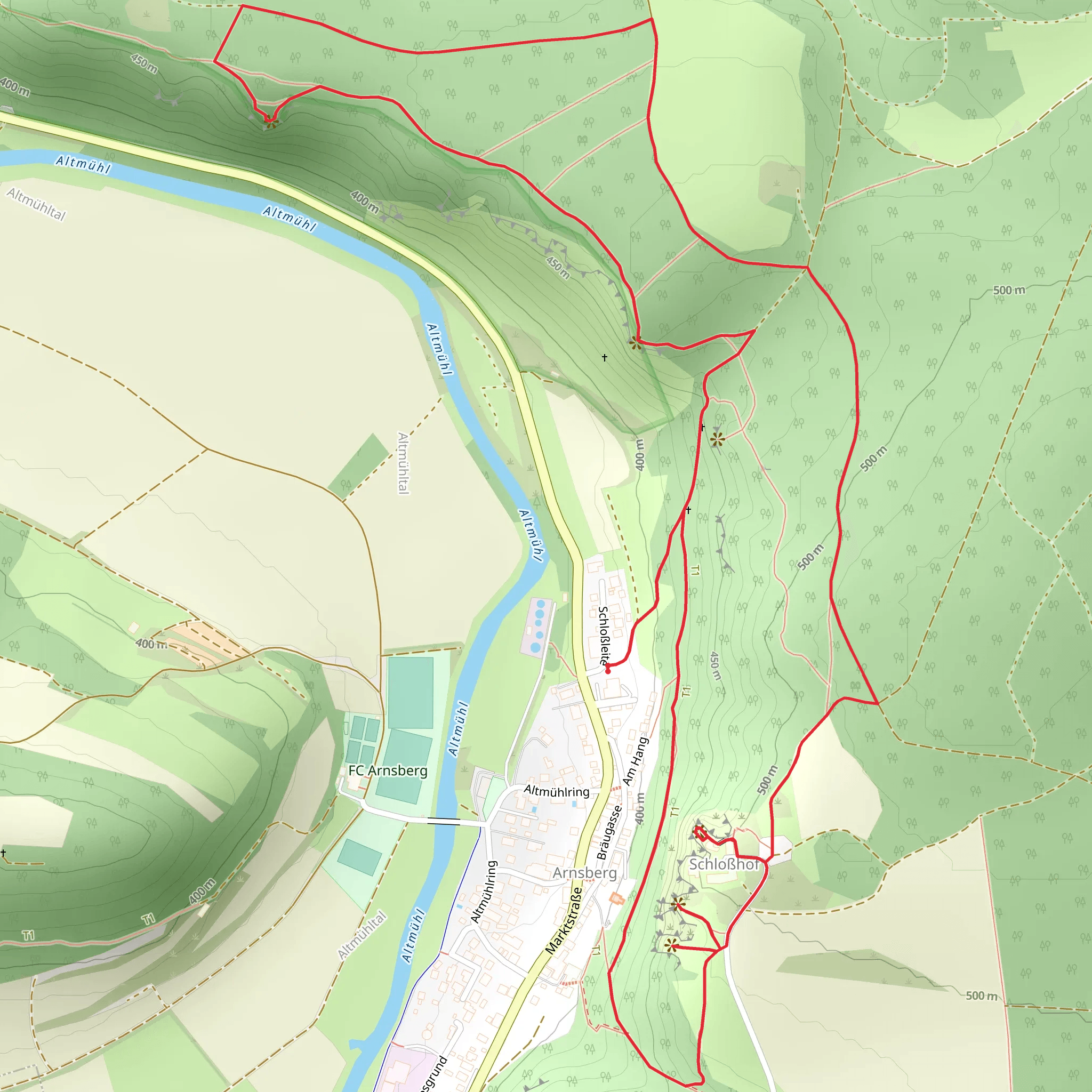 Altmühltal Panoramaweg and Kipfenberg 5 mobile static map