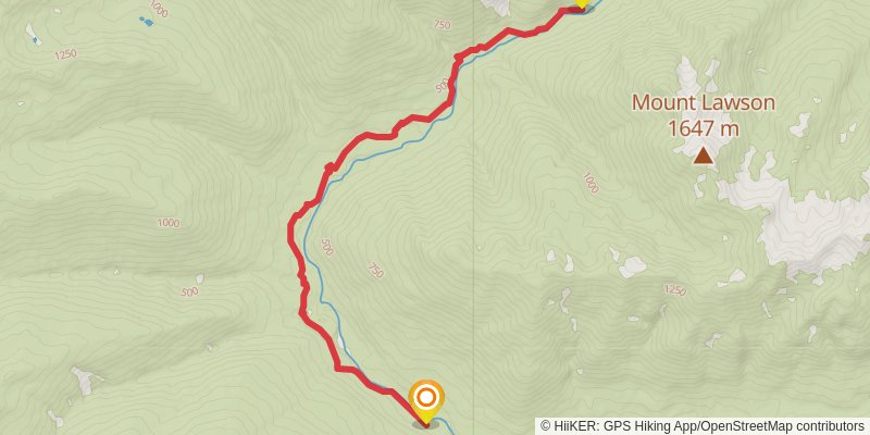 North Fork Quinault River Trail stage 2 Map