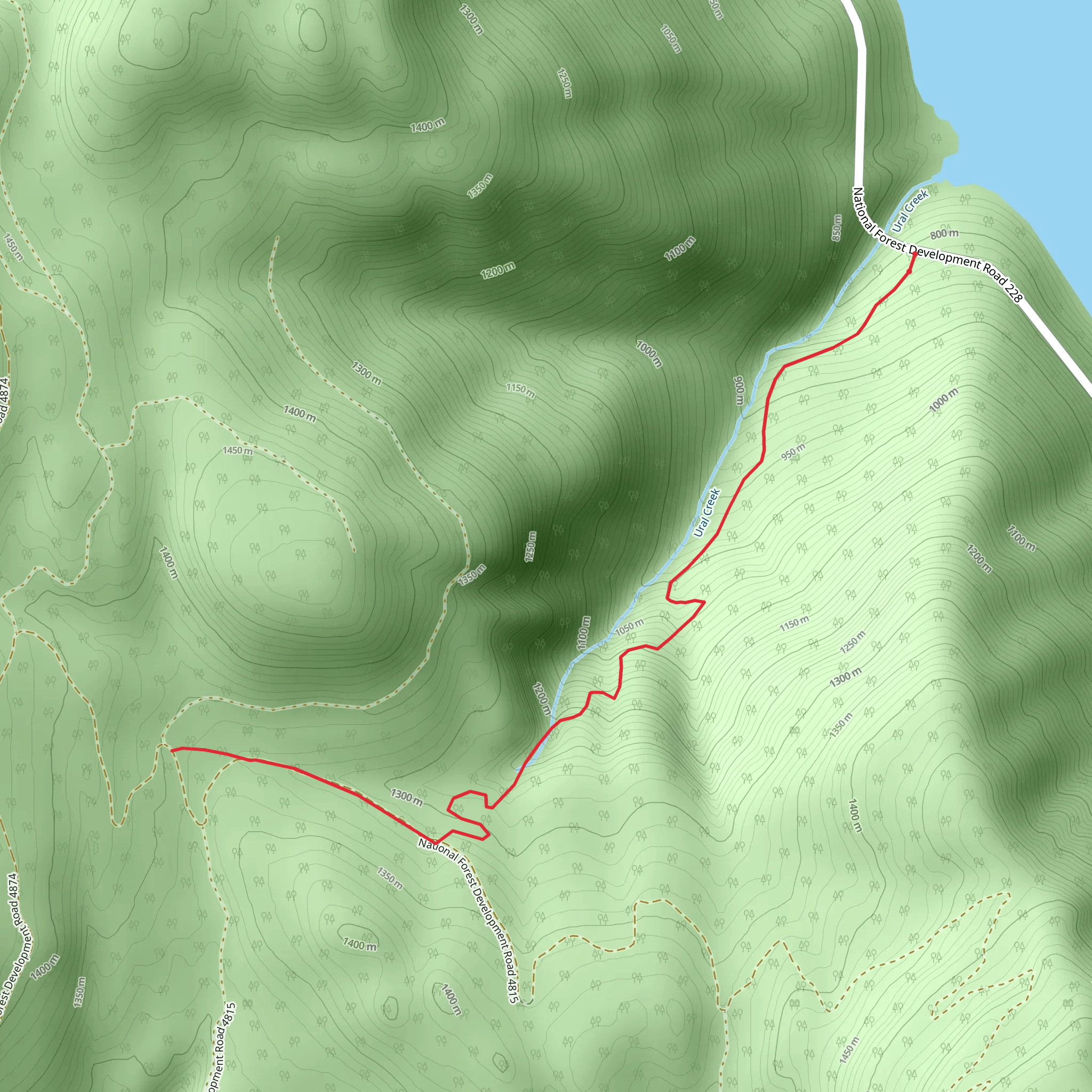Ural Creek Trail mobile static map