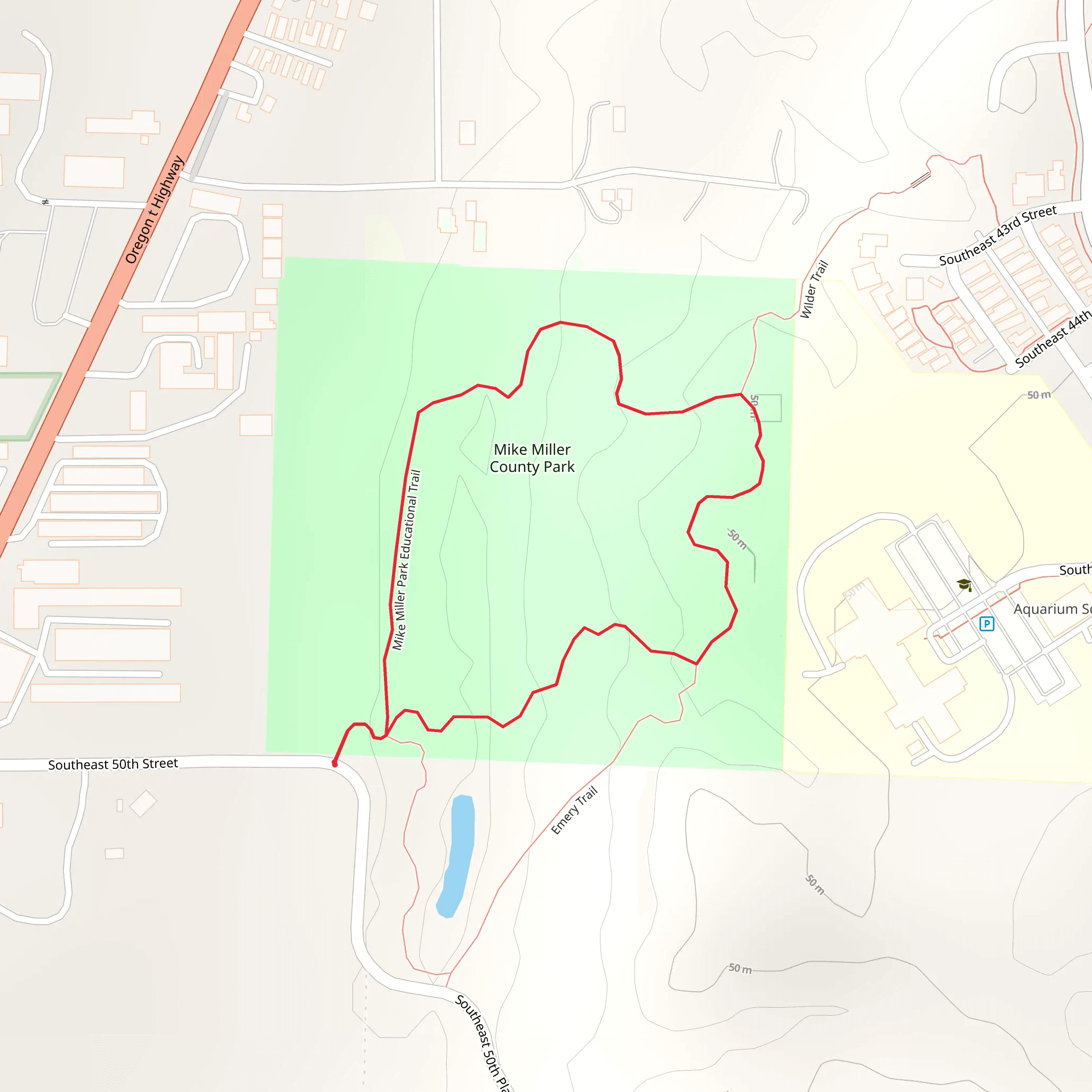 Mike Miller County Park Loop mobile static map