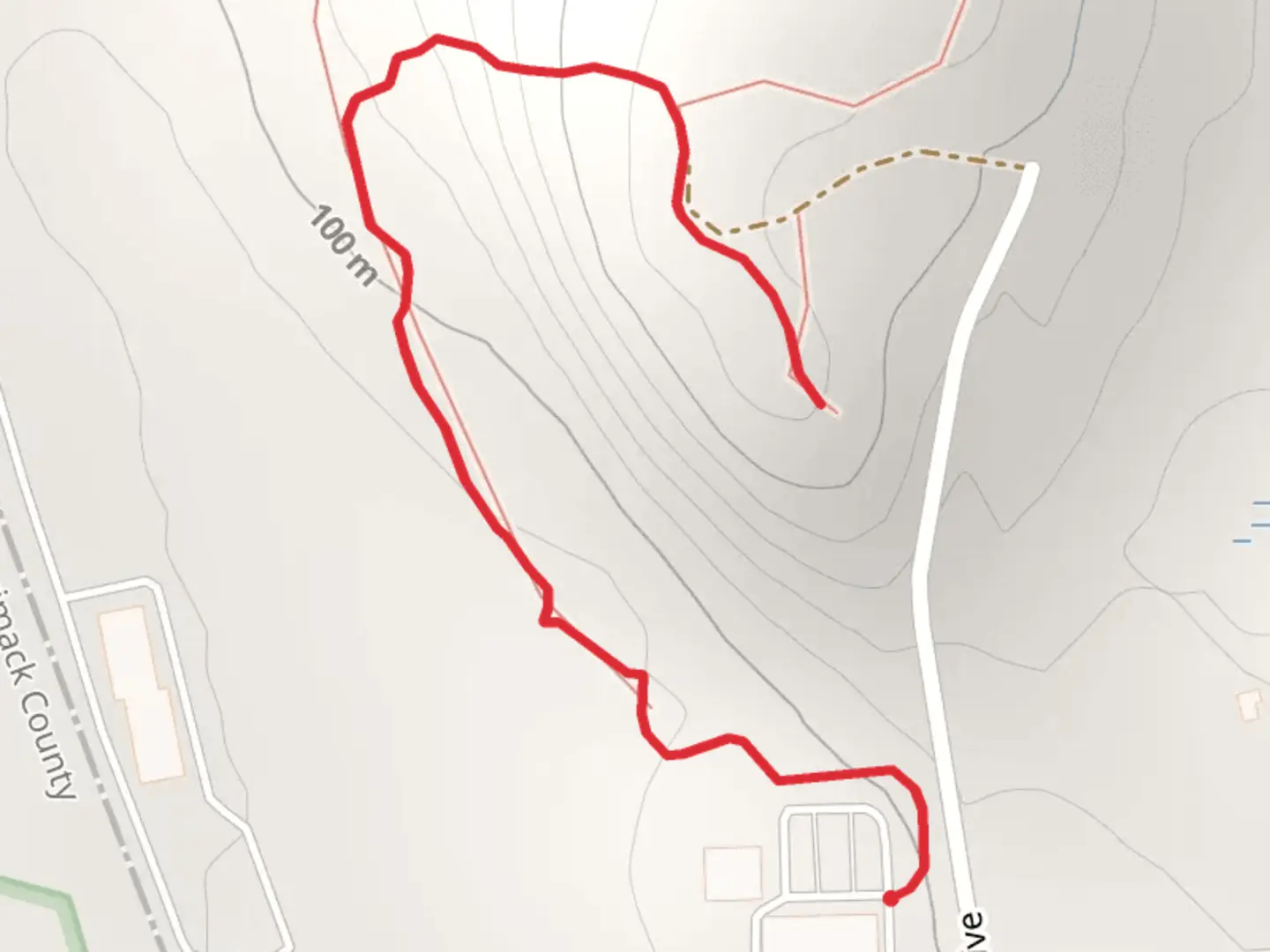 An image depicting the trail Mount Miner from Dartmouth Drive and its surrounding area.