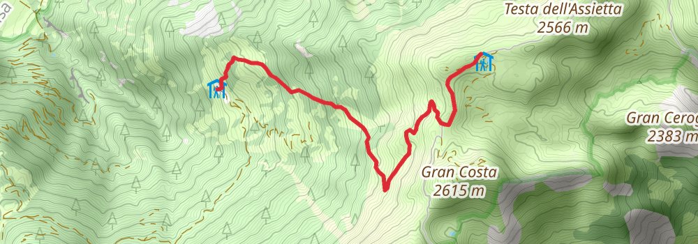 Grande Traversata delle Alpi stage 35 Map