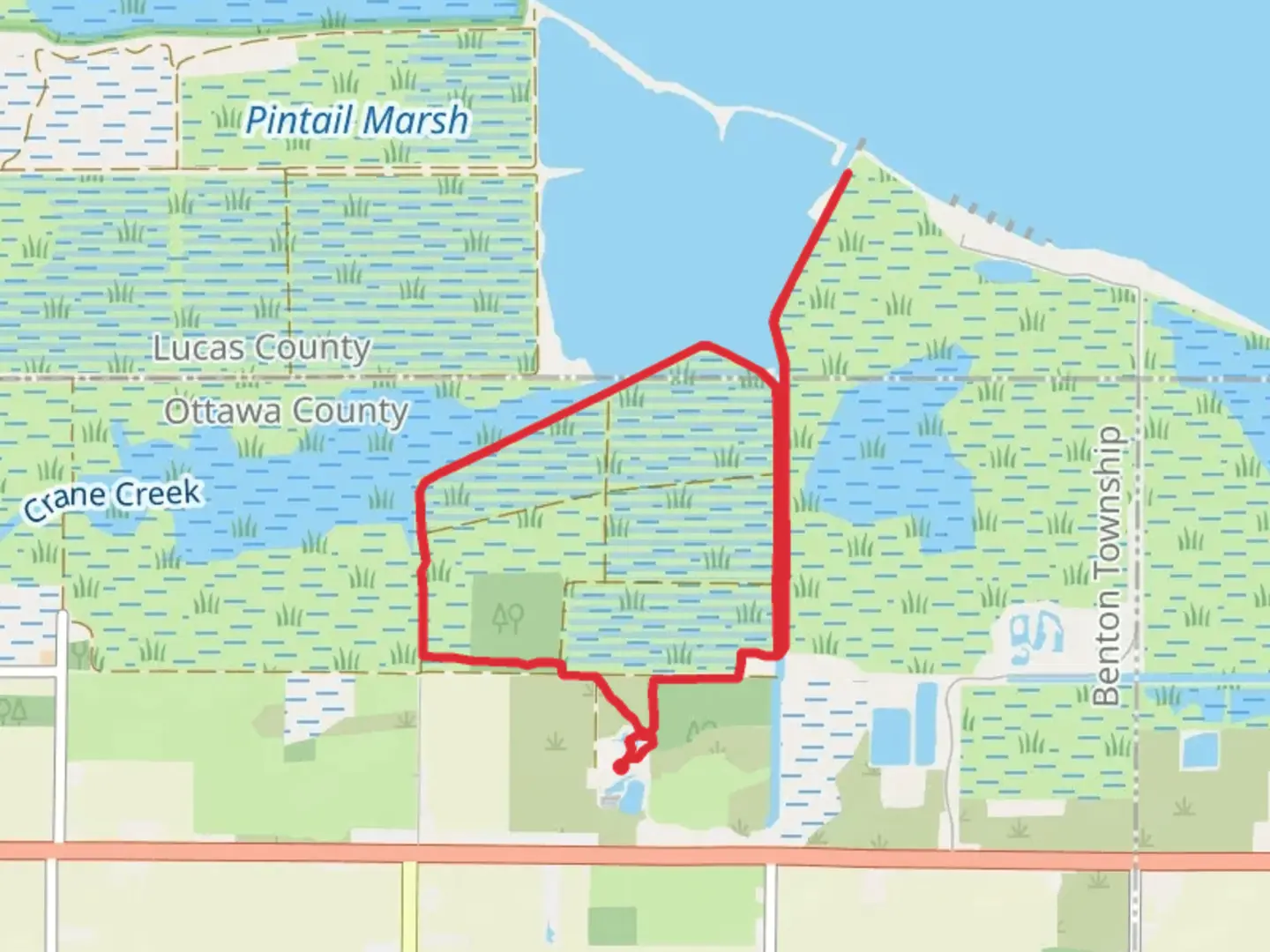 An image depicting the trail Douglas Marsh and Ritter Marsh Loop and its surrounding area.