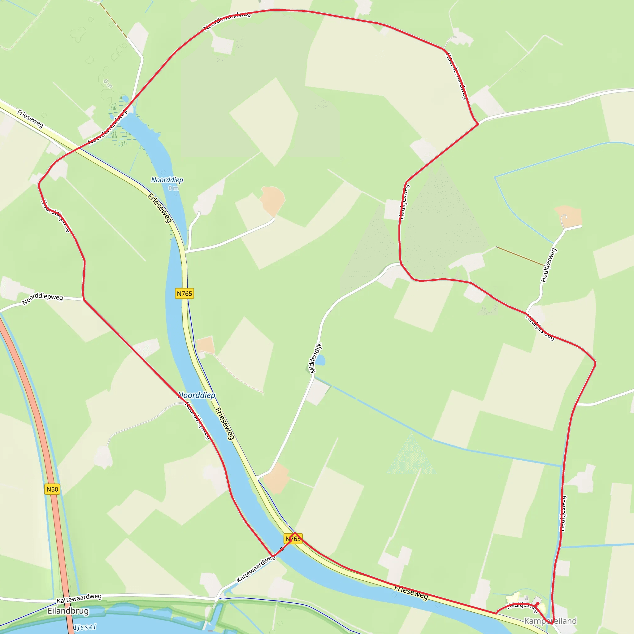 Kampereiland Loop mobile static map