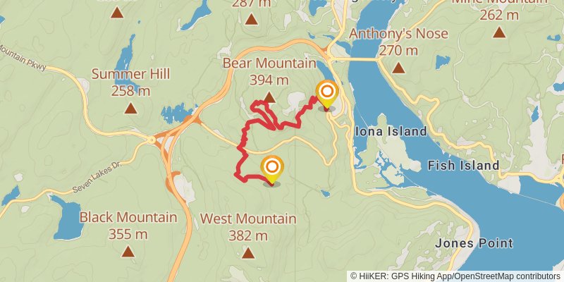Suffern Bear Mountain Trail alt 1 Map