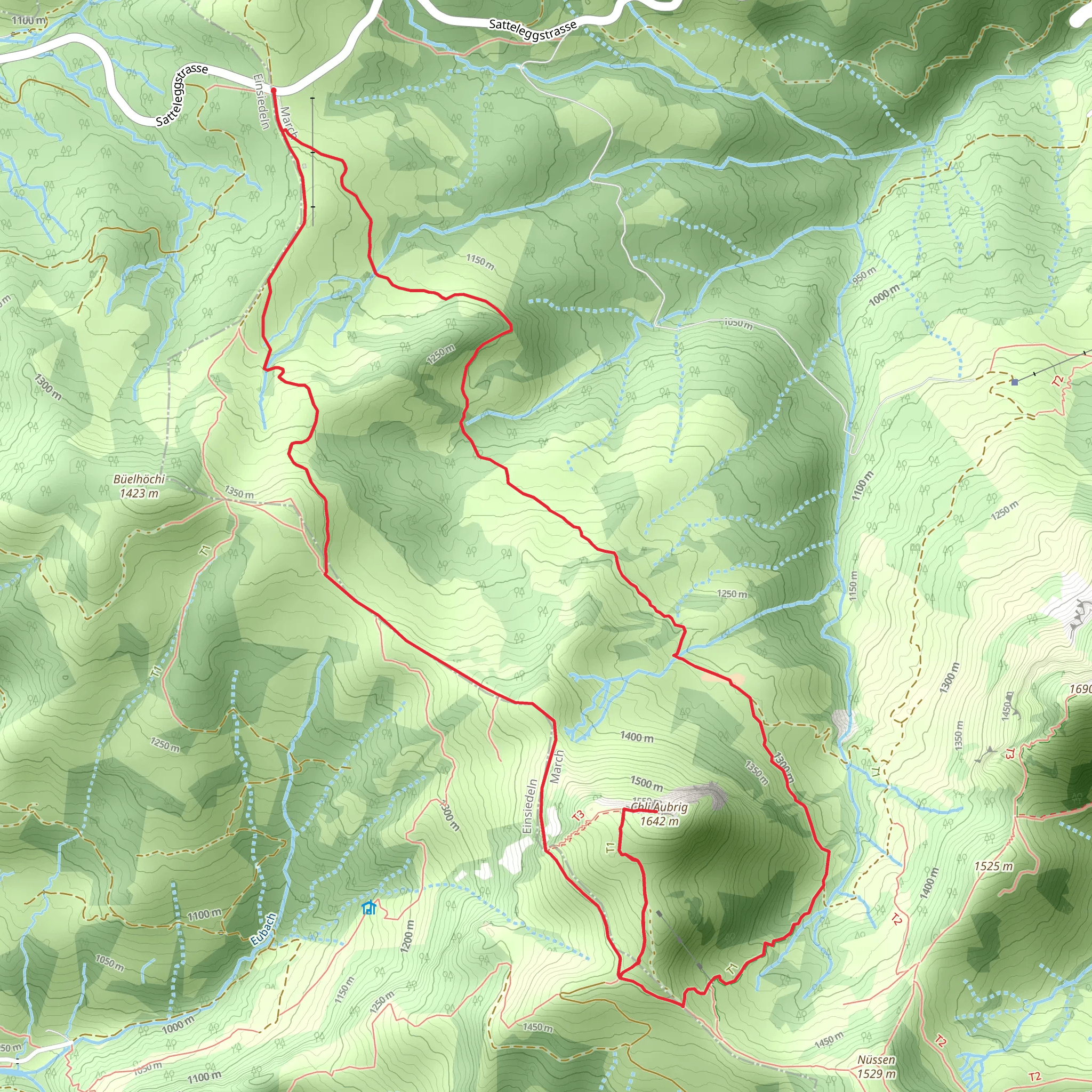 Sattelegg - Chli Aubrig mobile static map