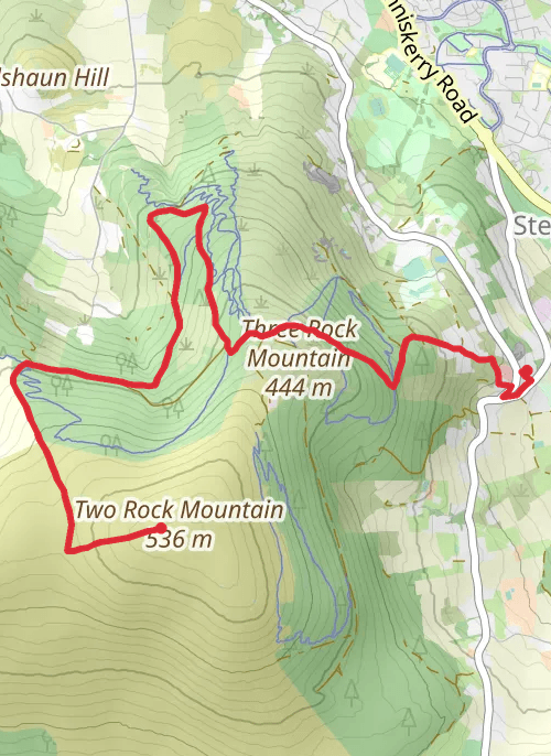Hike on Ticknock - Fairy Castle Circle mobile static map