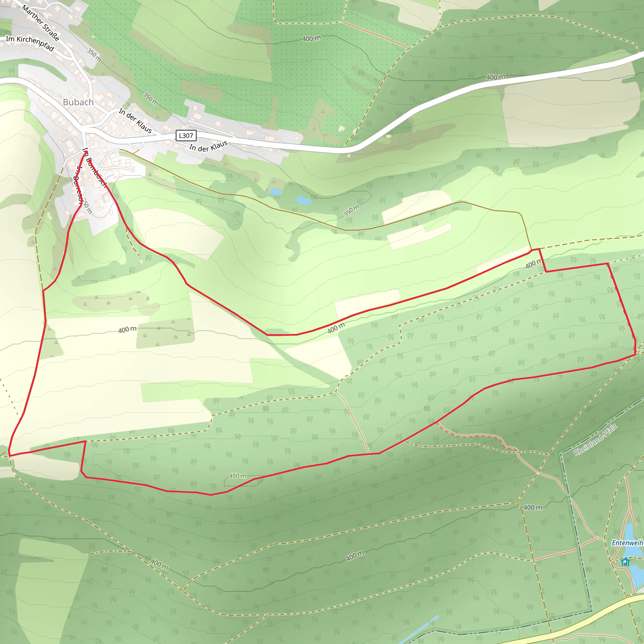 Heidenbosch Loop - Bubach mobile static map