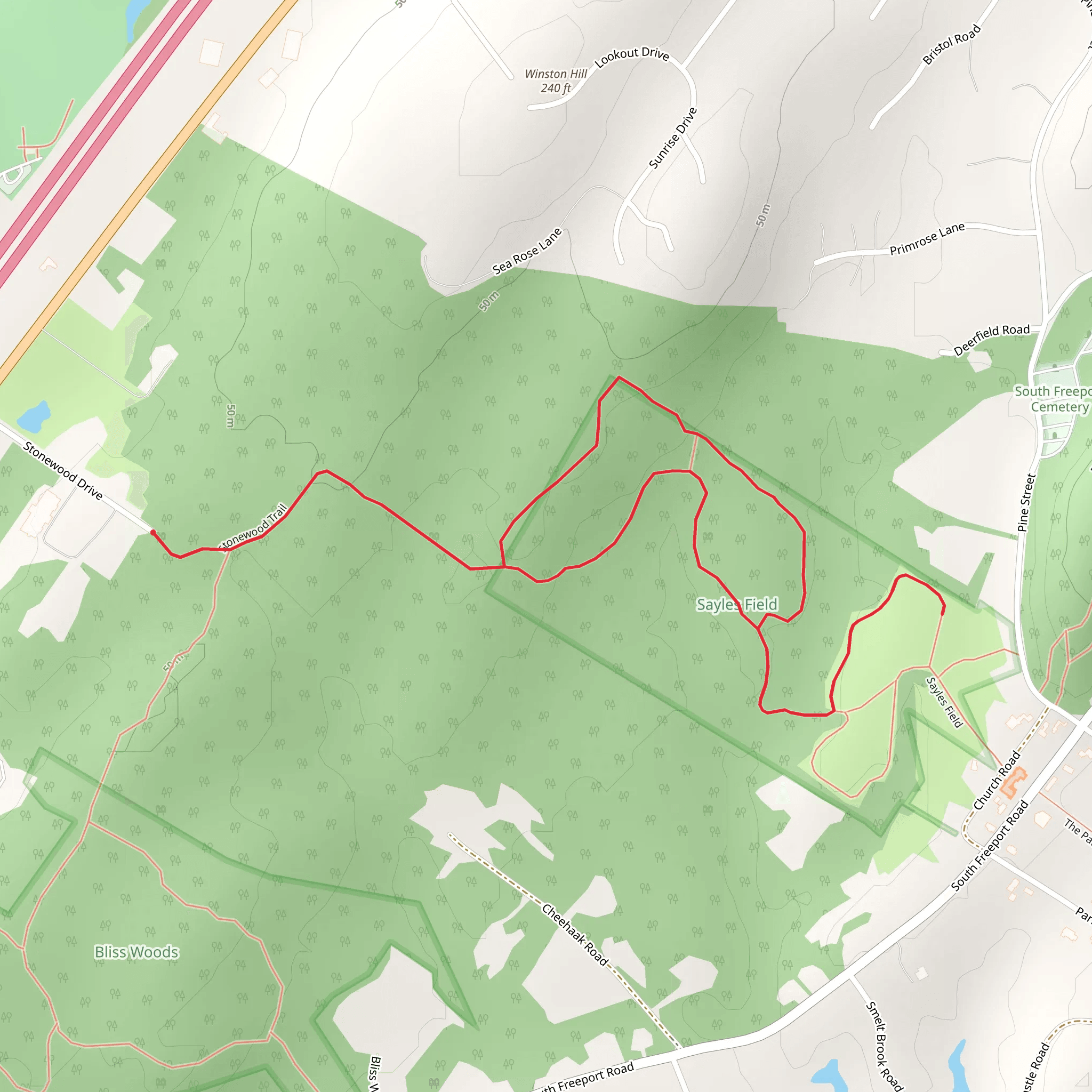 Stonewood Trail Loop mobile static map