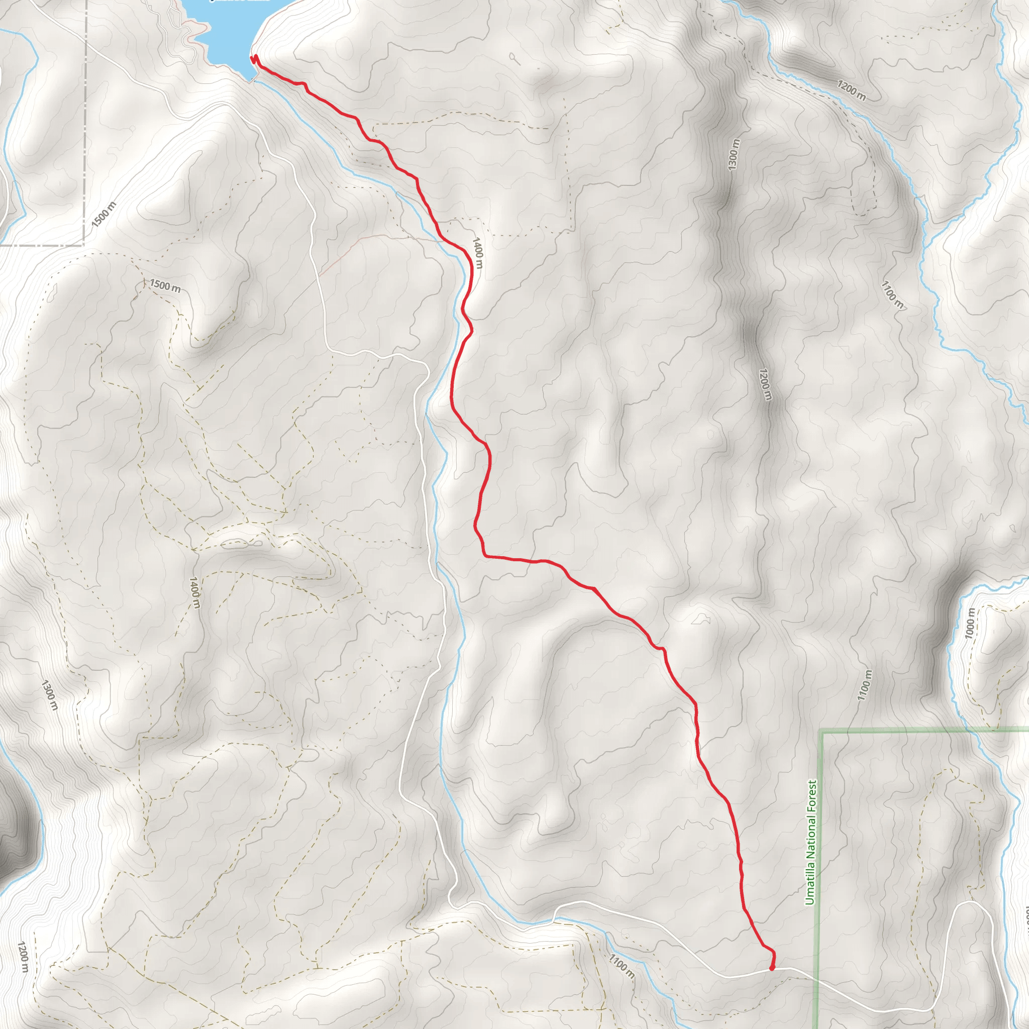 Jubilee Lake Trail mobile static map