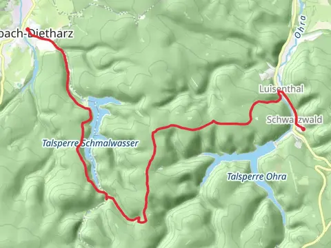 Tambach Dietharz to Burg Schwarzwald Walk via Talsperre Schmalwasser