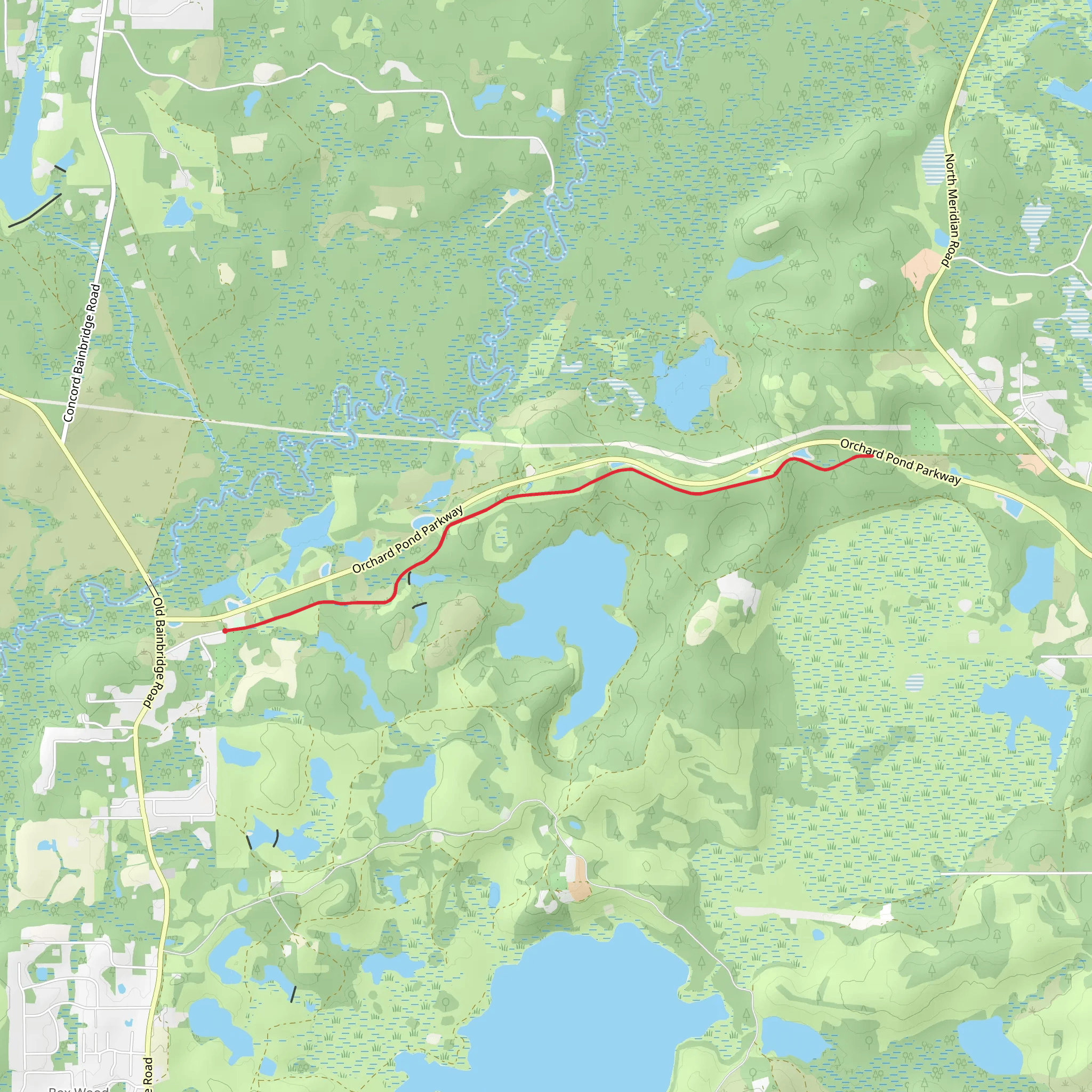 Orchard Pond Greenway mobile static map