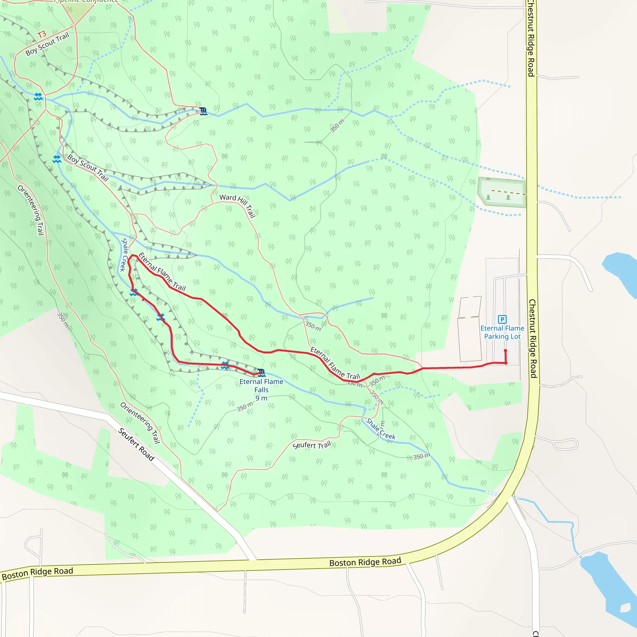 Shale Creek via Eternal Flame Trail Out and Back mobile static map