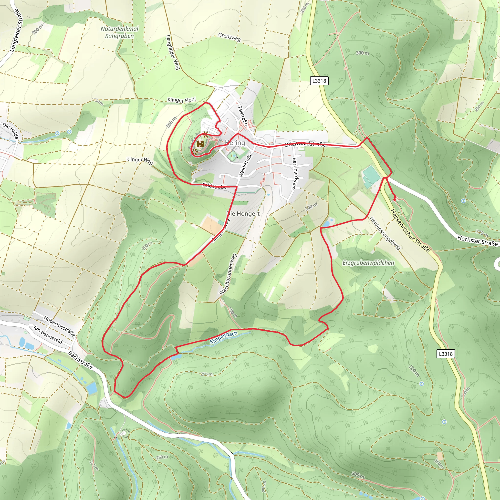 Otzberg via Alemannenweg mobile static map