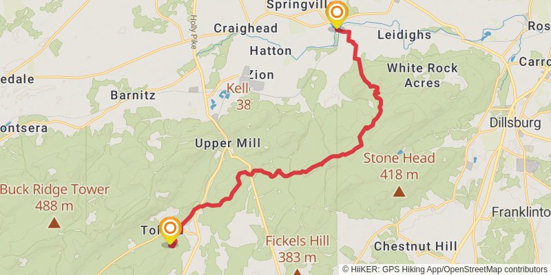 Appalachian Trail stage 113 Map