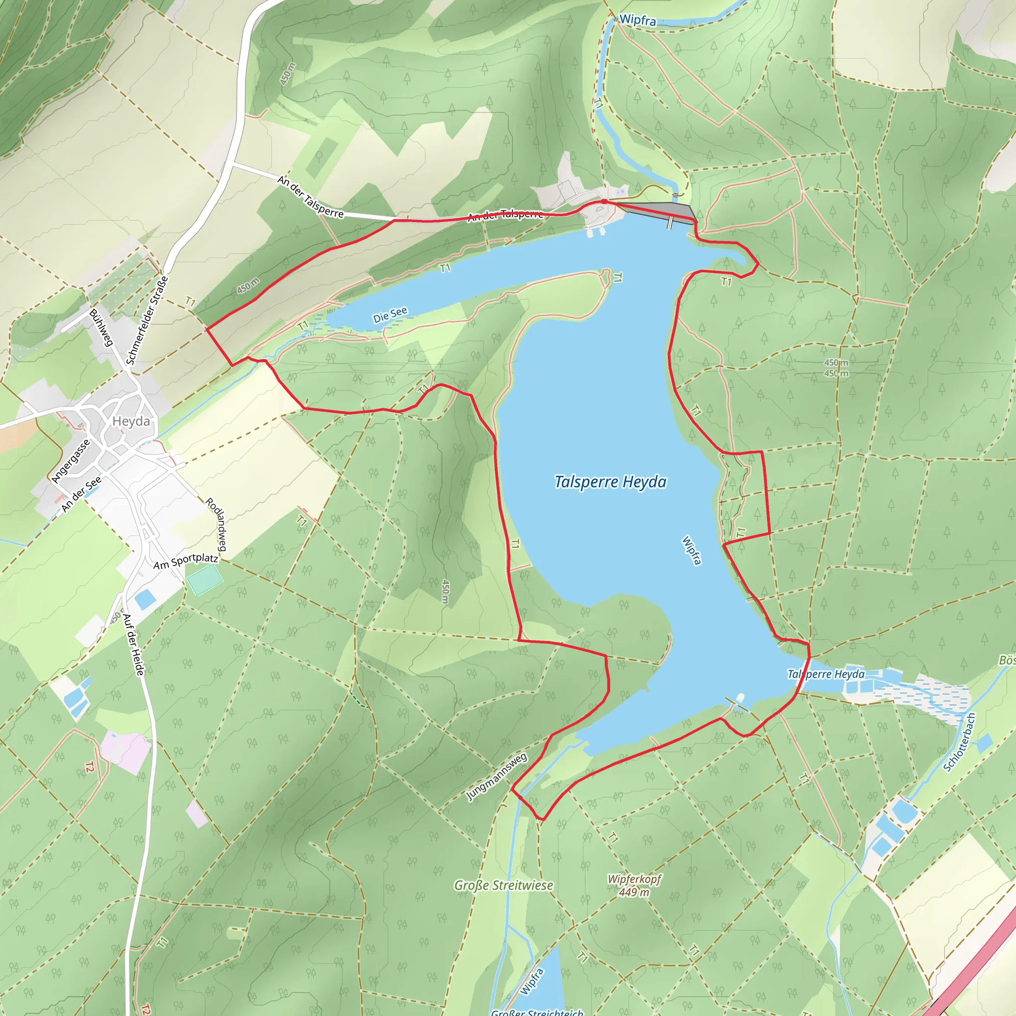 Rund um die Talsperre Heyda mobile static map