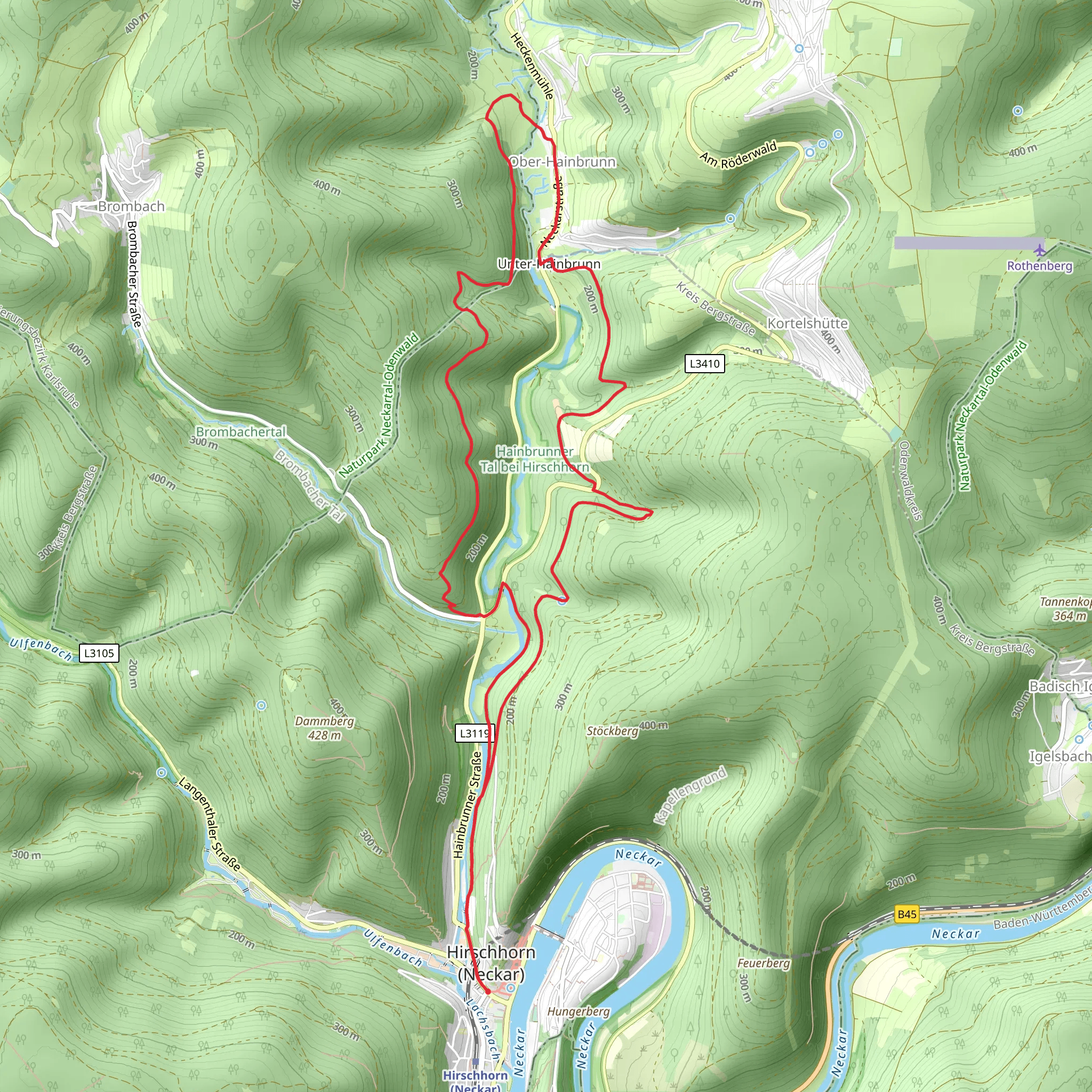 Hainbrunn Weg mobile static map