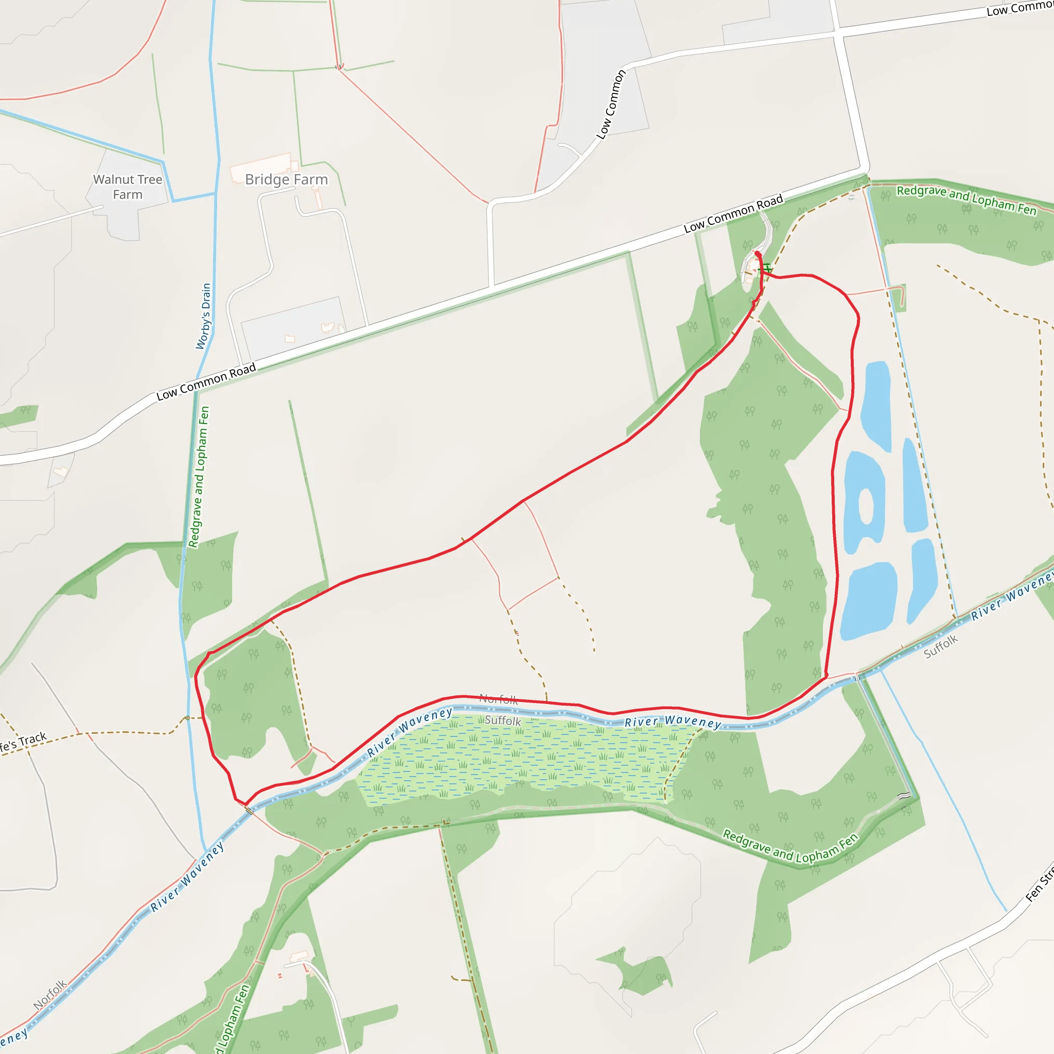 Redgrave and Lopham Fen Walk mobile static map