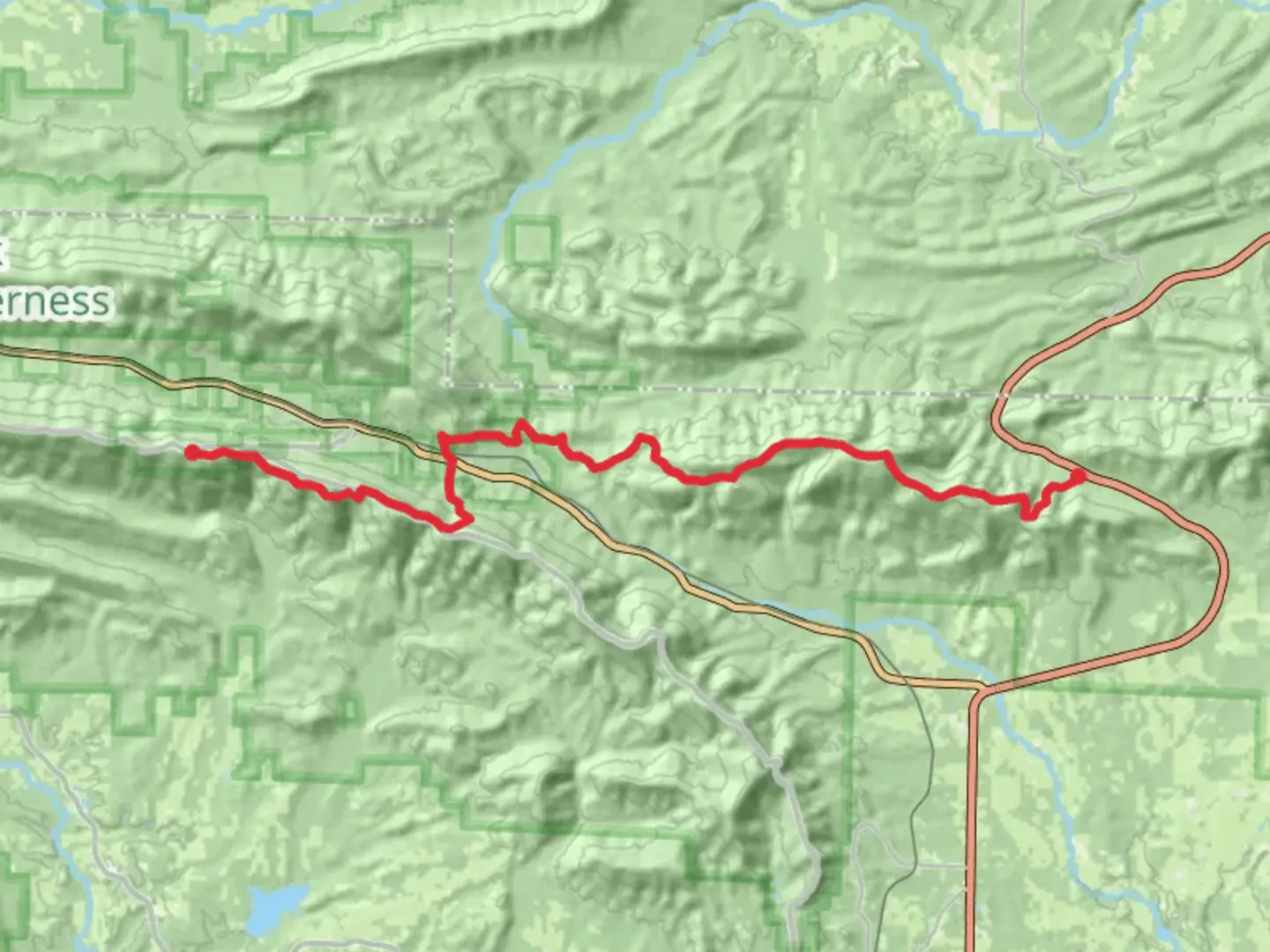 An image depicting the trail Ouachita National Recreation Trail and its surrounding area.