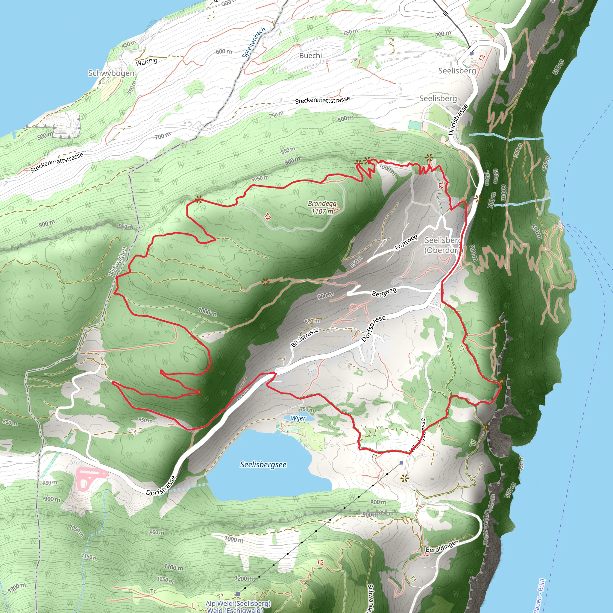 Auf dem Förster-Trail um Seelisberg mobile static map