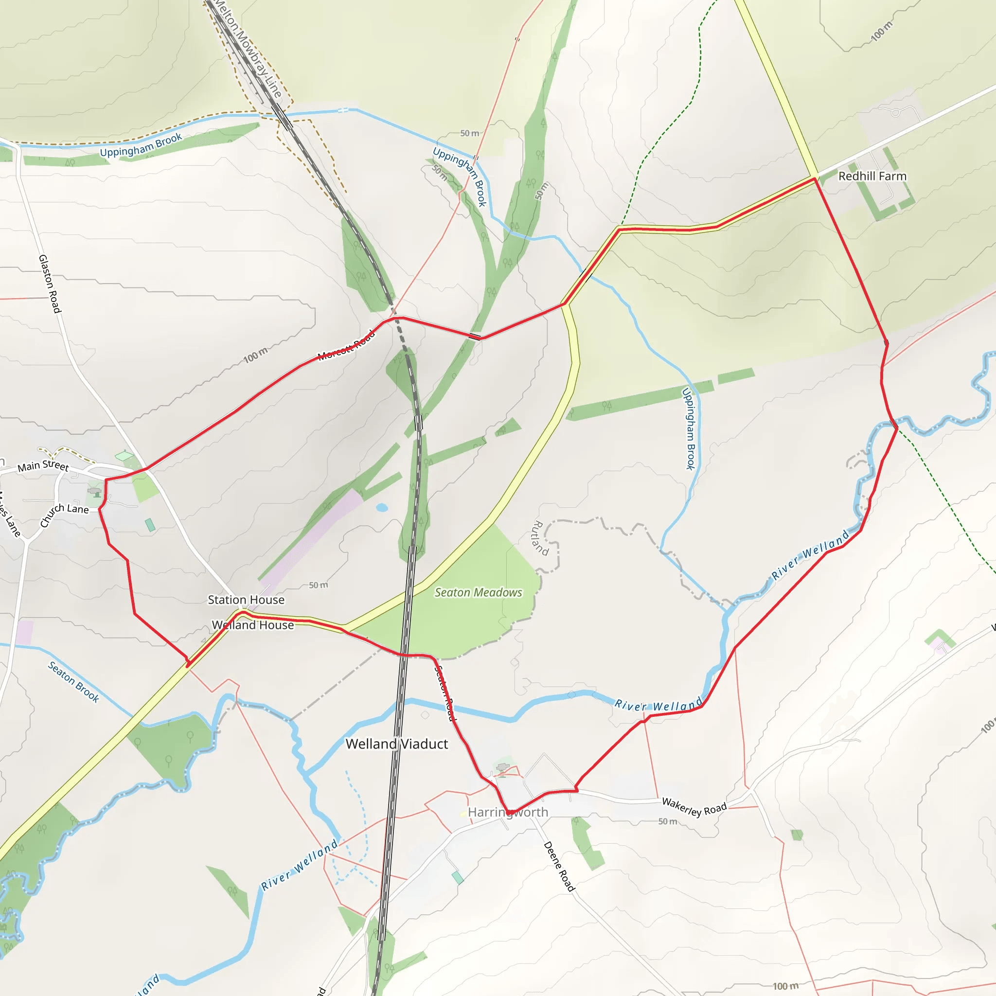 Harringworth Welland Viaduct mobile static map