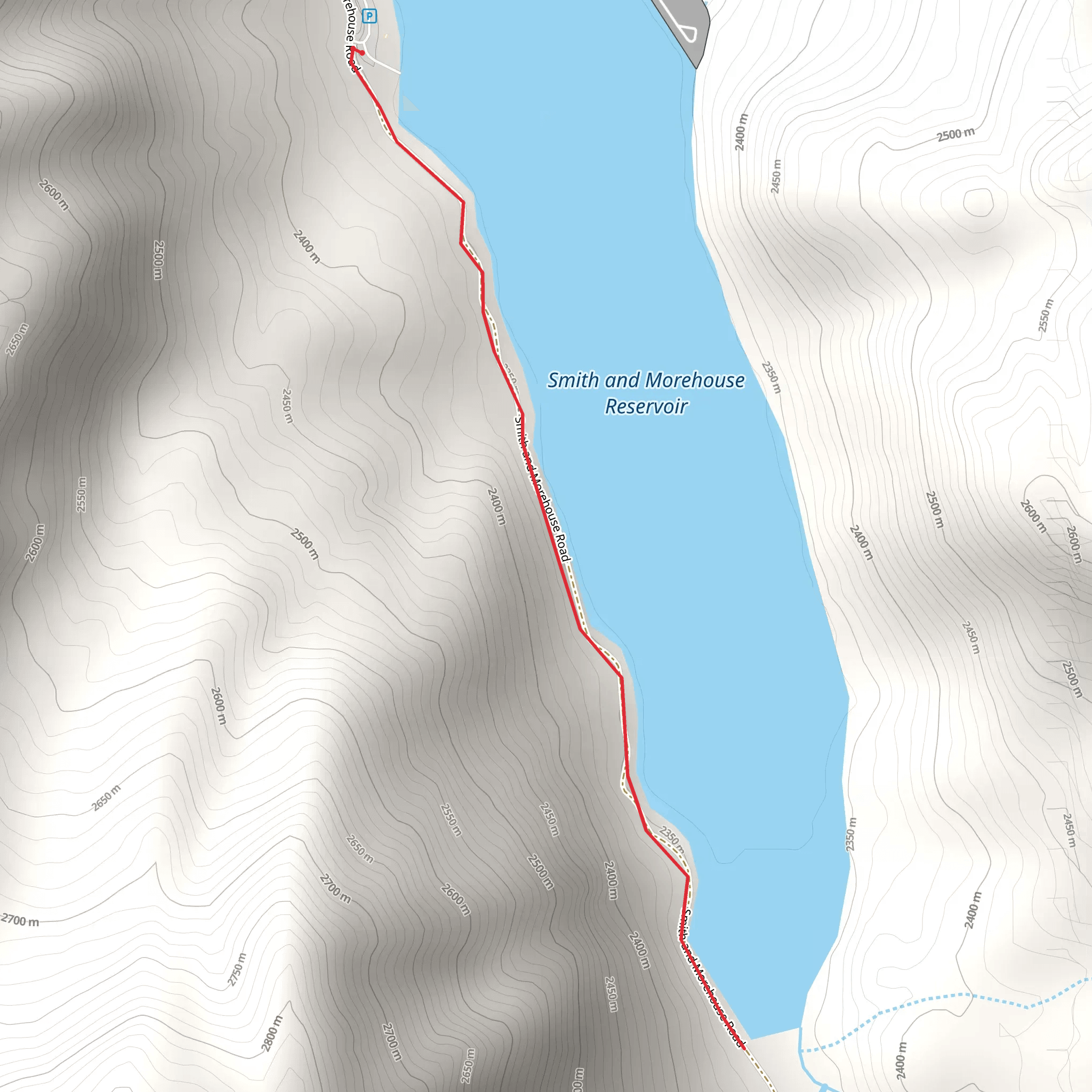Smith and Morehouse Reservoir mobile static map