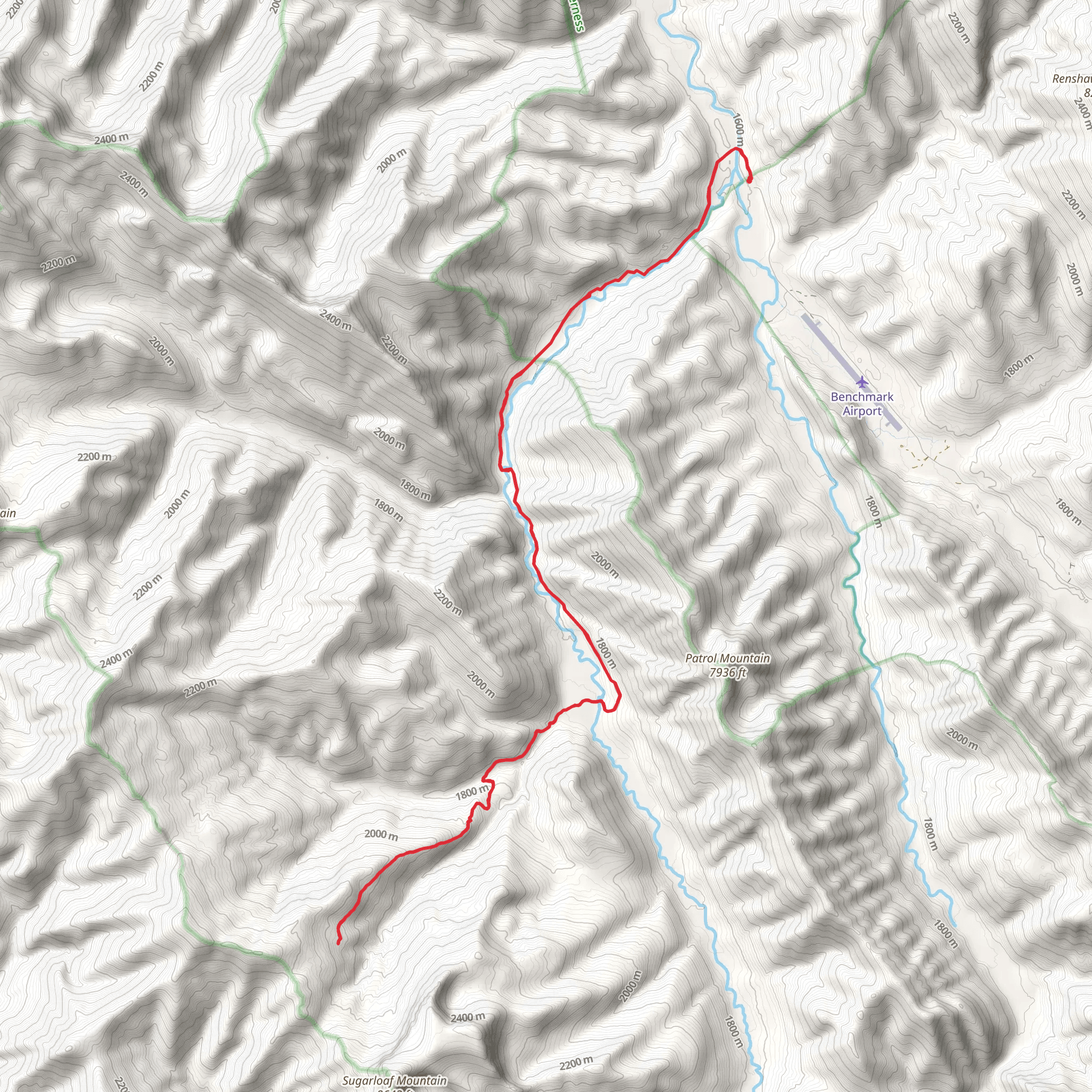 Ellis Creek via CDT mobile static map