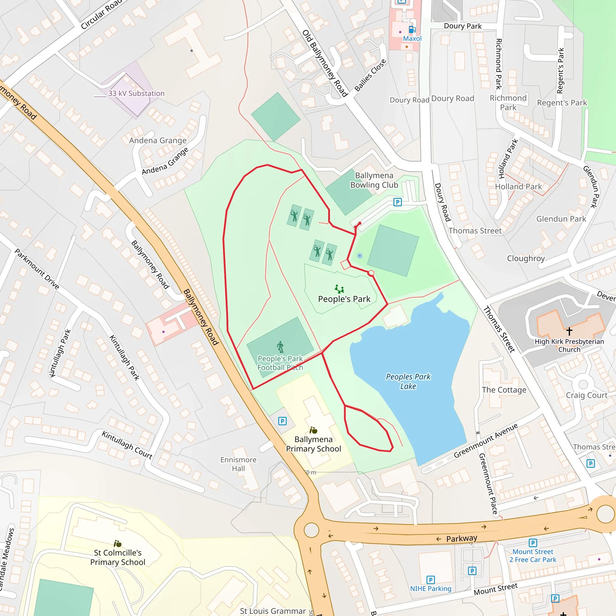 People's Park mobile static map