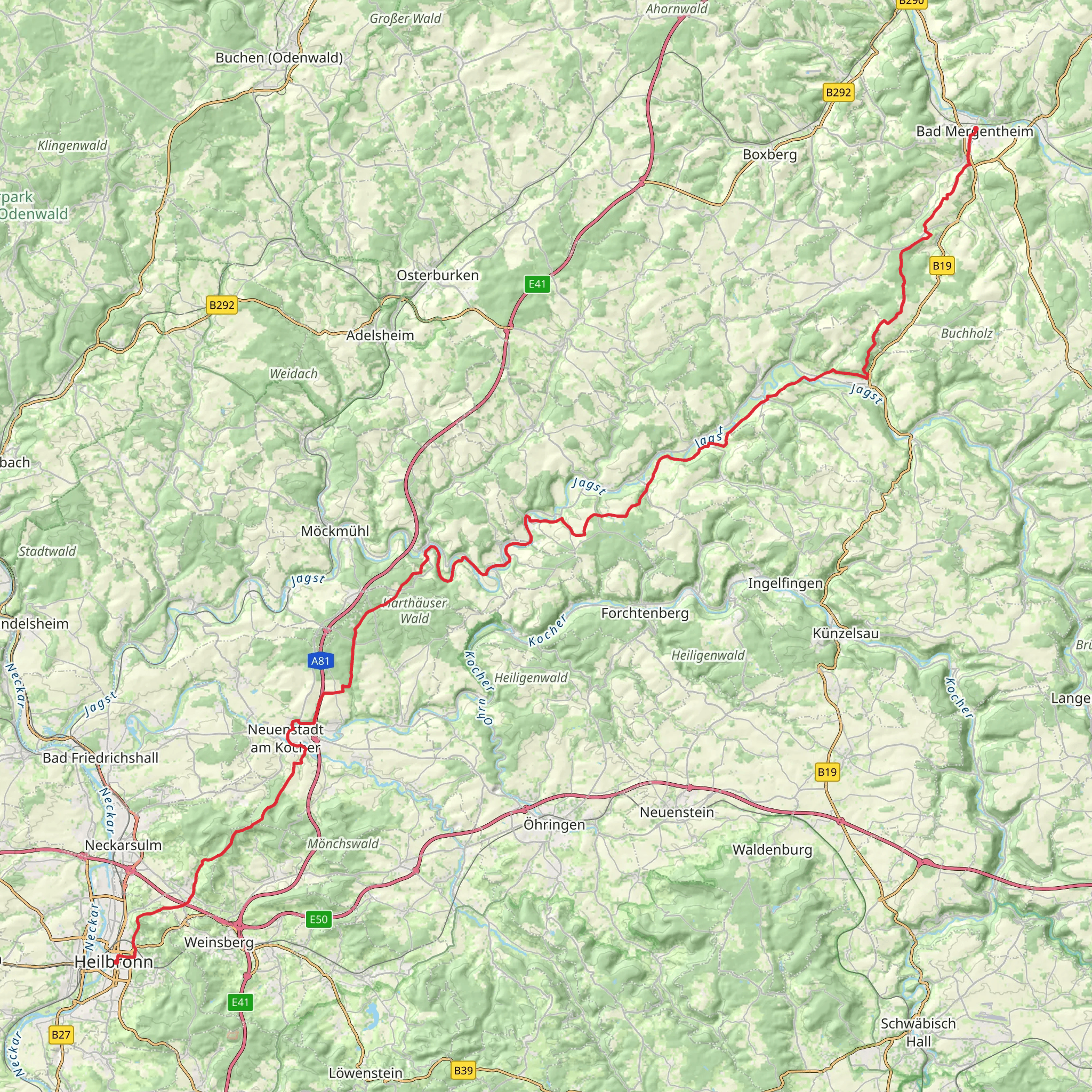 Martinusweg Regionalweg Nord mobile static map