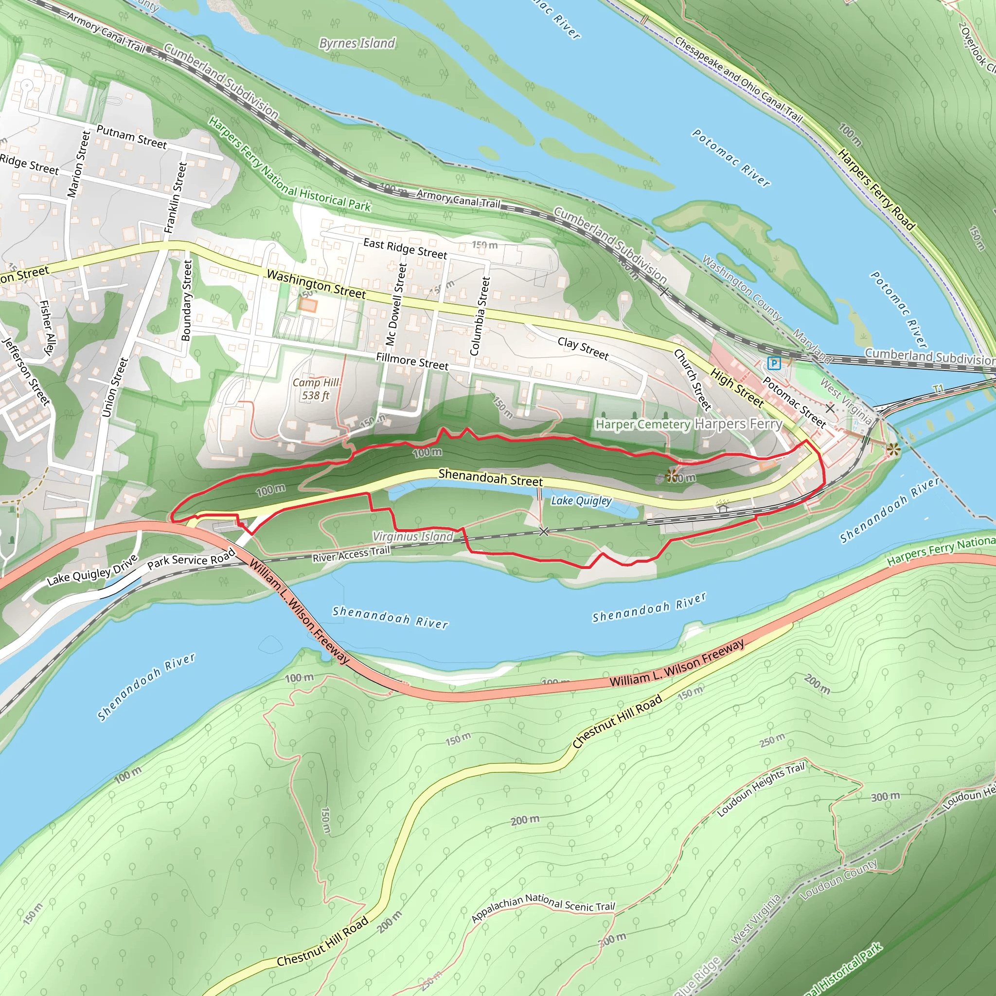 Lake Quigley Loop mobile static map