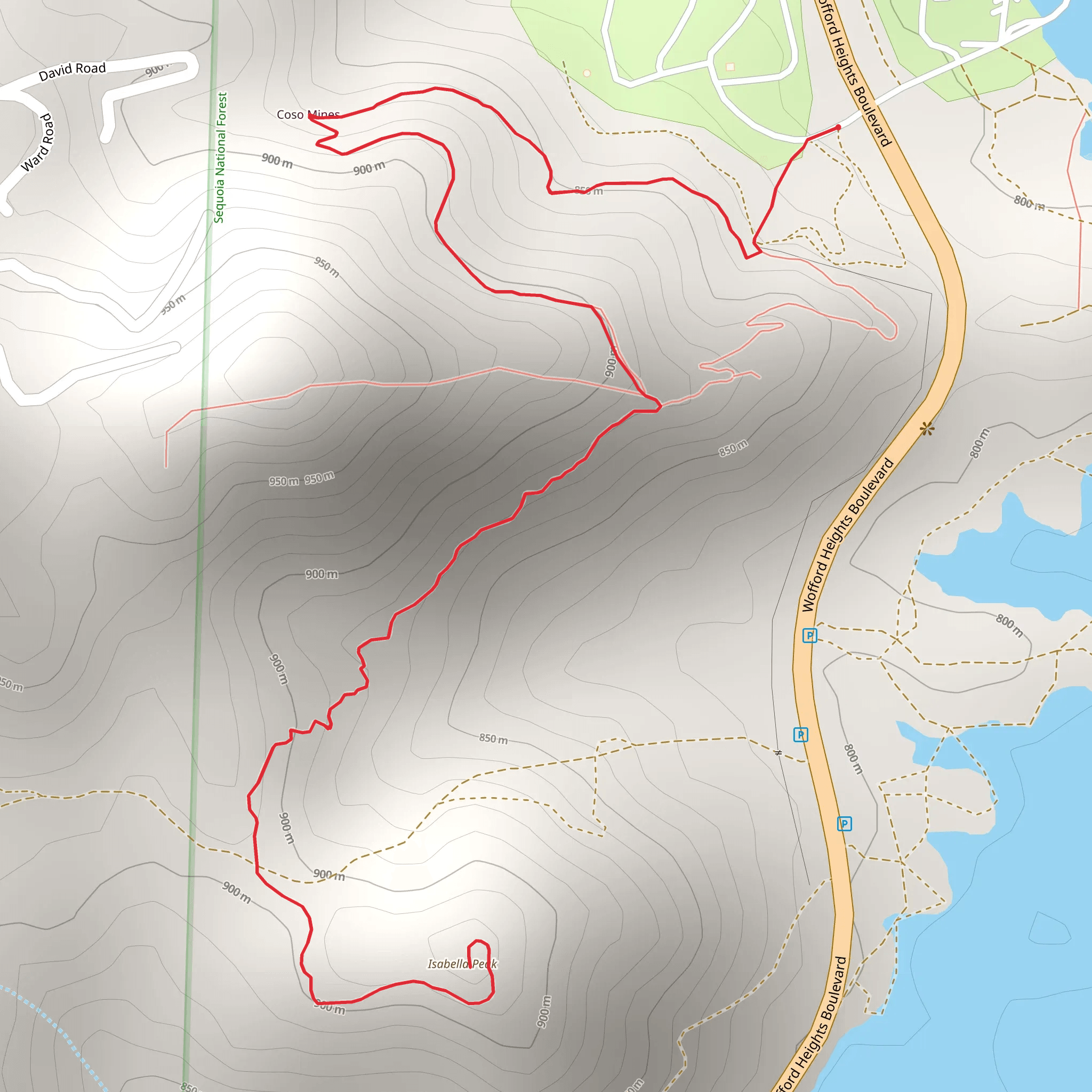 Isabella Peakfrom Hungry Gulch Campground mobile static map