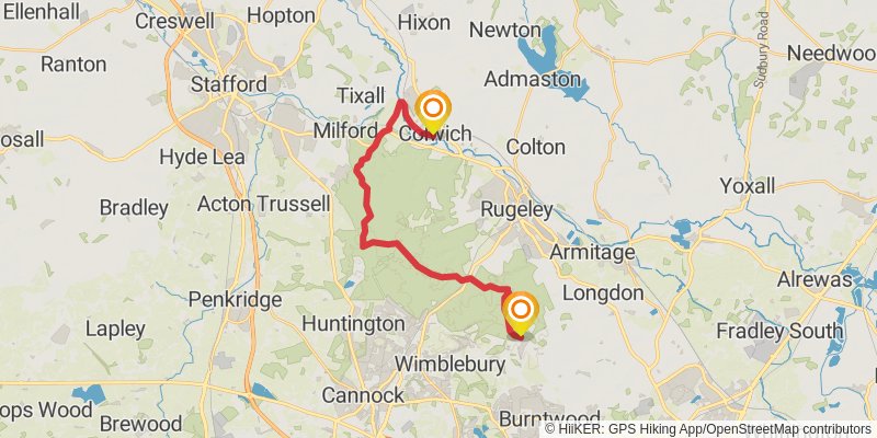 Middleton in Teesdale to Dover Walk stage 19 Map