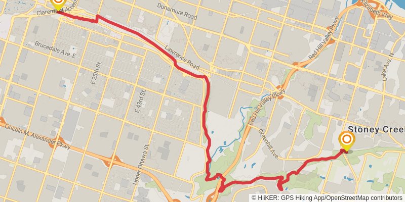 The Bruce Trail stage 6 Map