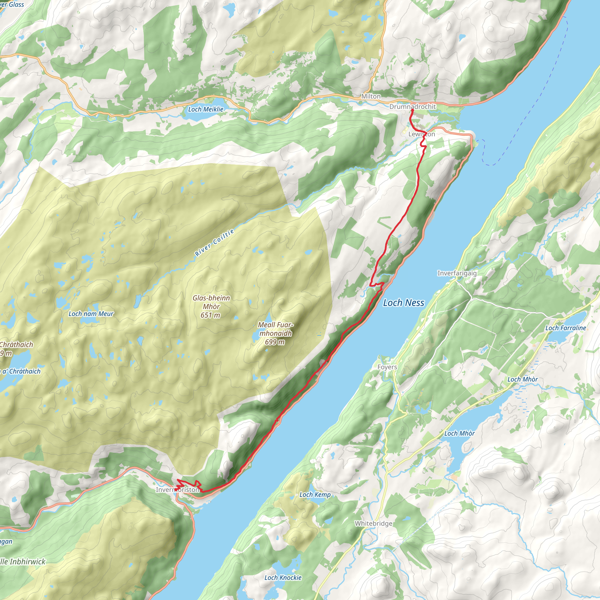 Loch Ness Walk mobile static map