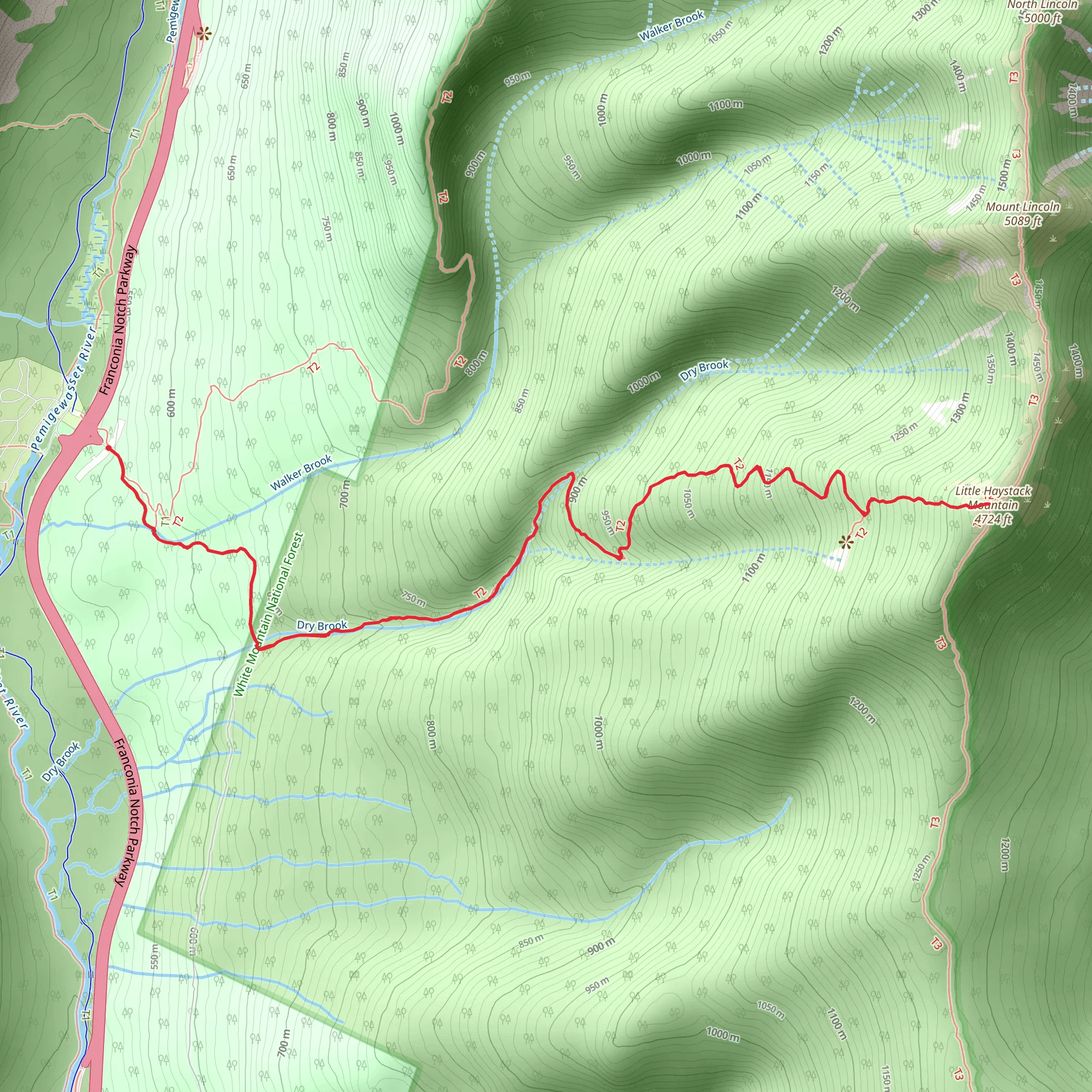 Falling Waters Trail mobile static map