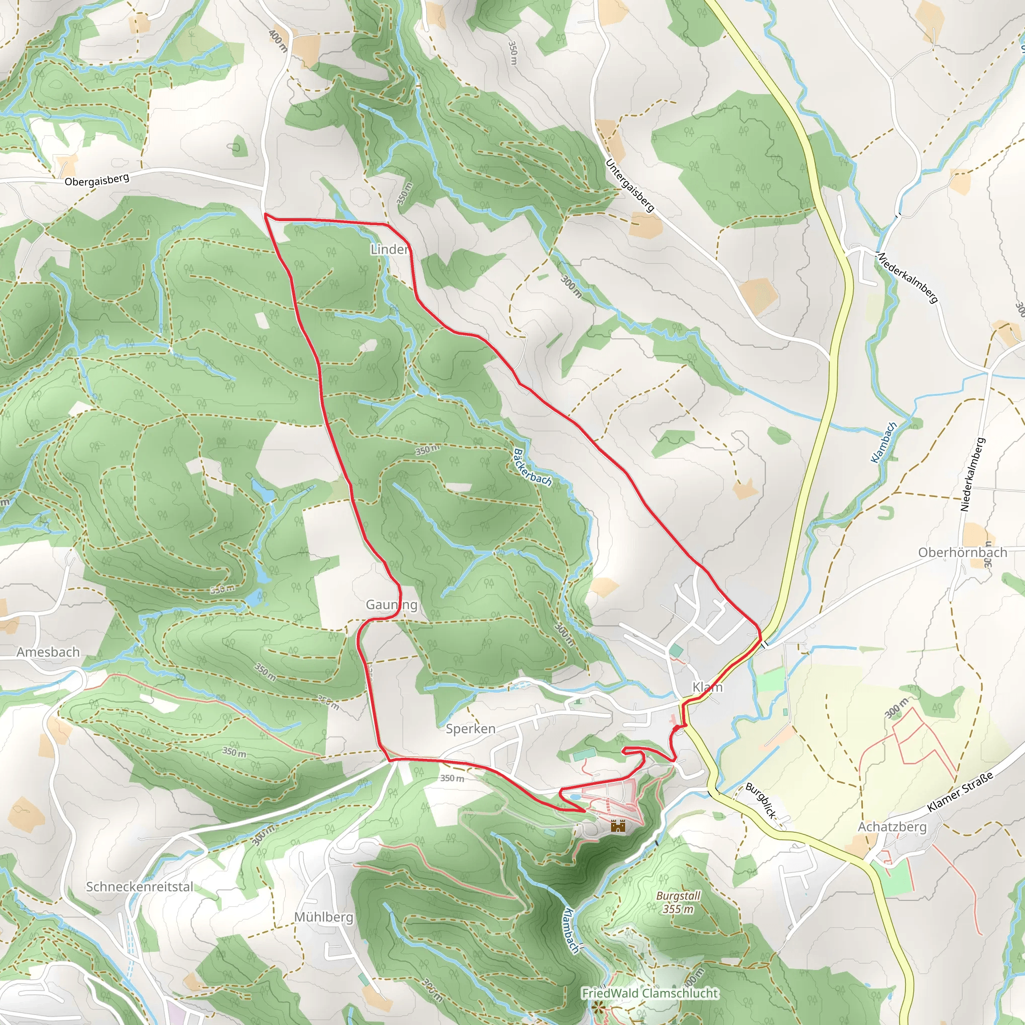 Klam Loop Trail mobile static map