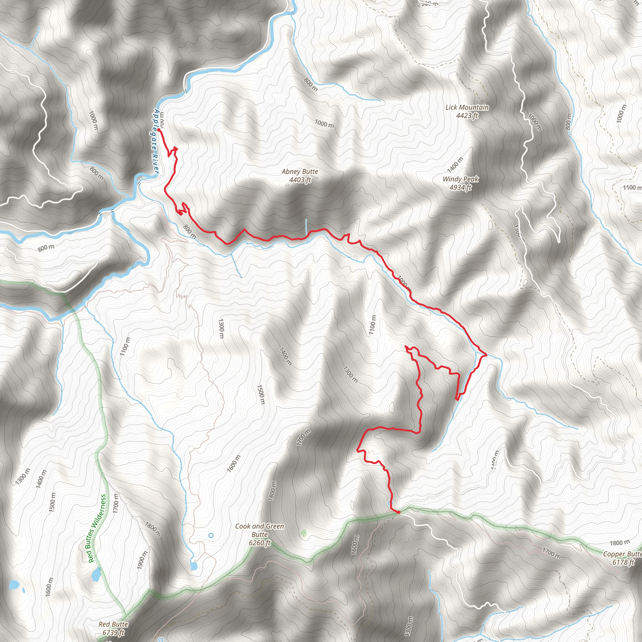 Cook and Green Trail mobile static map