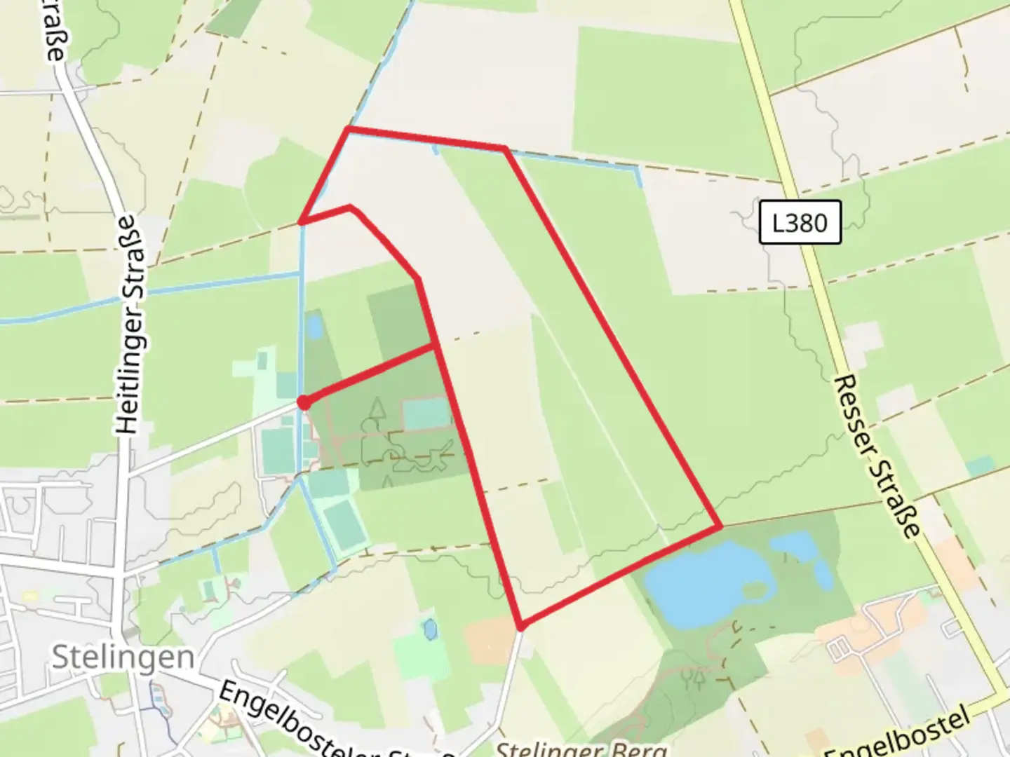 An image depicting the trail Forstweg and Lange Feldstraße Loop and its surrounding area.