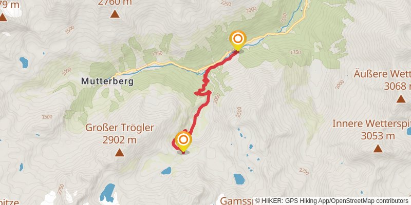 Stubai High Trail spur 5 Map