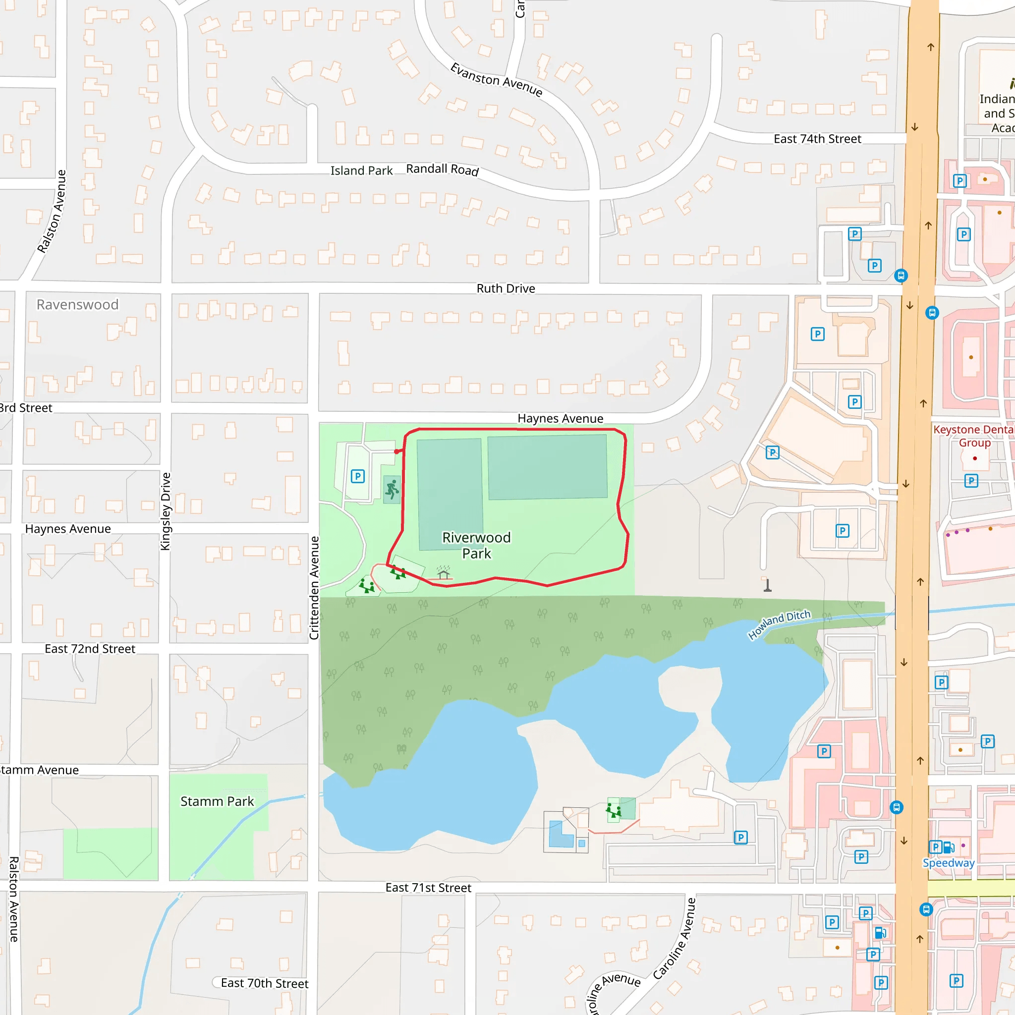 Riverwood Park Loop mobile static map