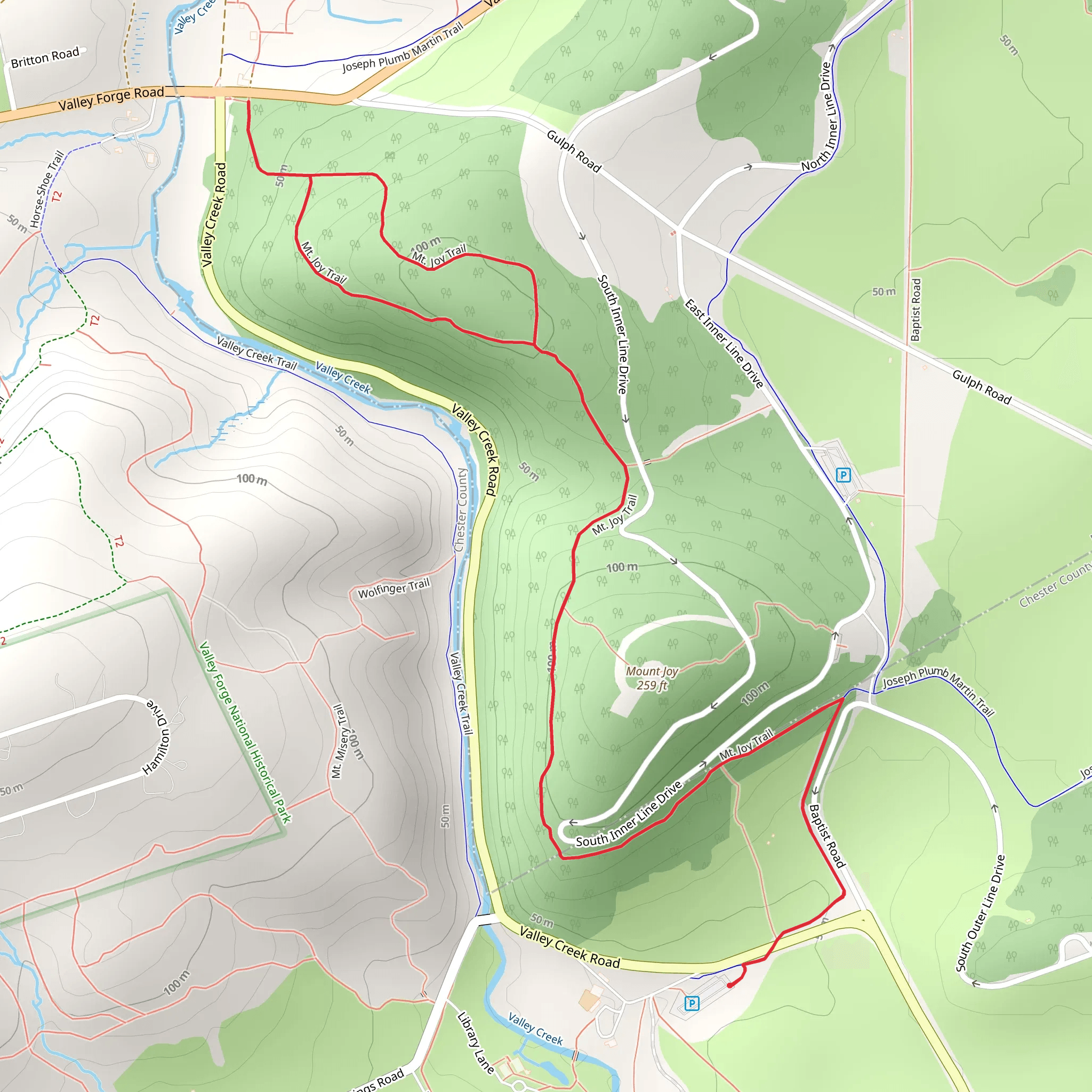 Mount Joy Loop mobile static map