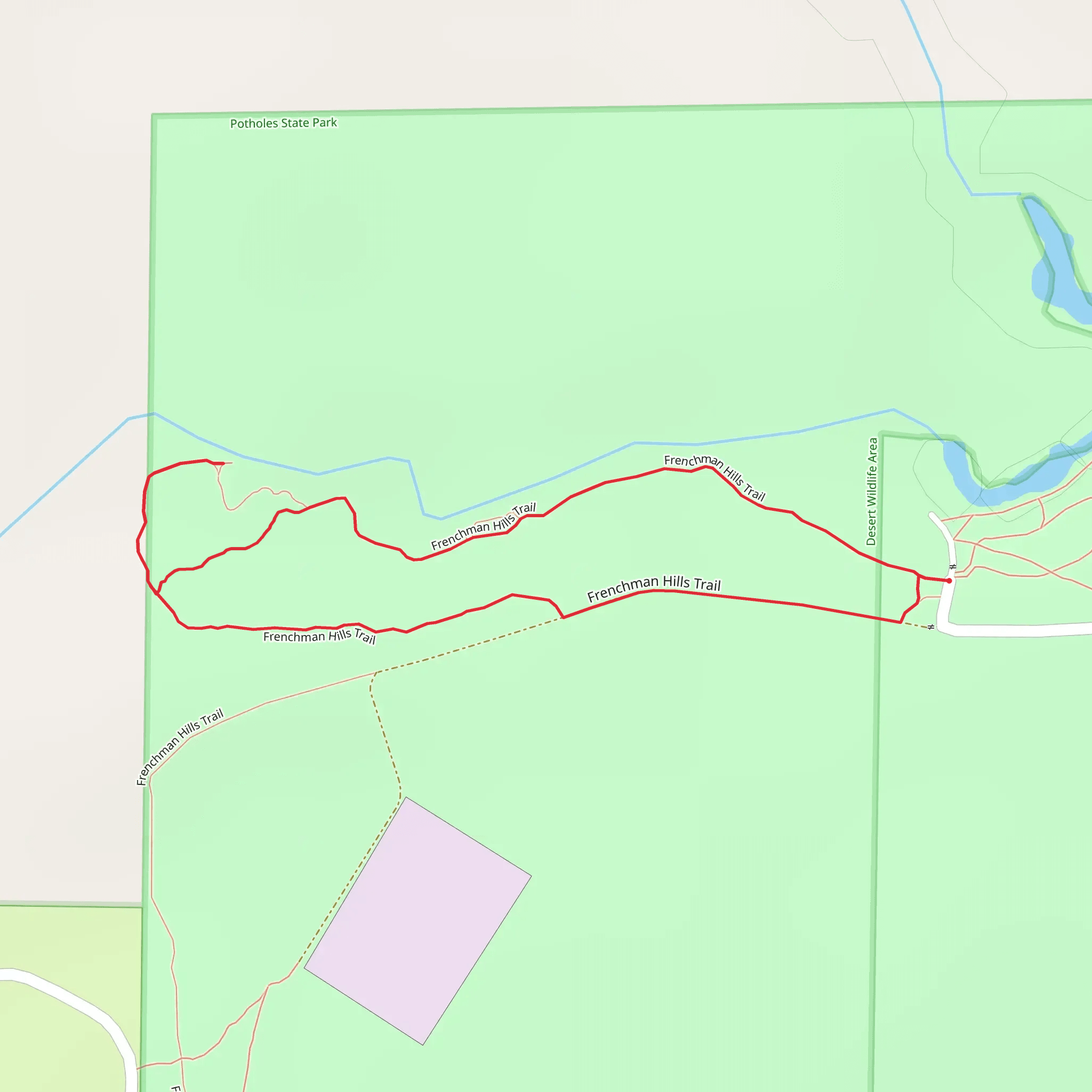 Frenchman Hills Loop mobile static map