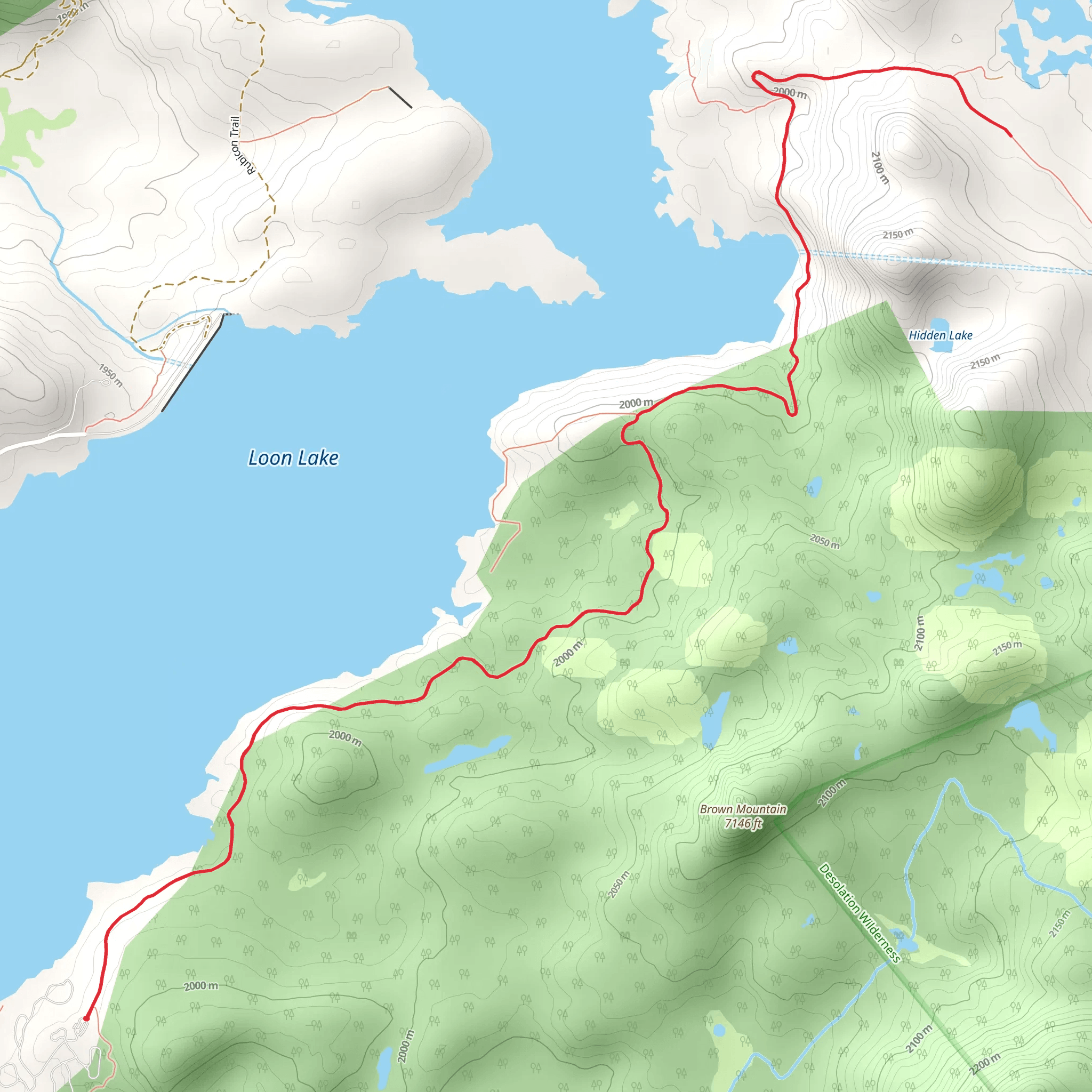 Loon Lake via Rubicon Trail mobile static map