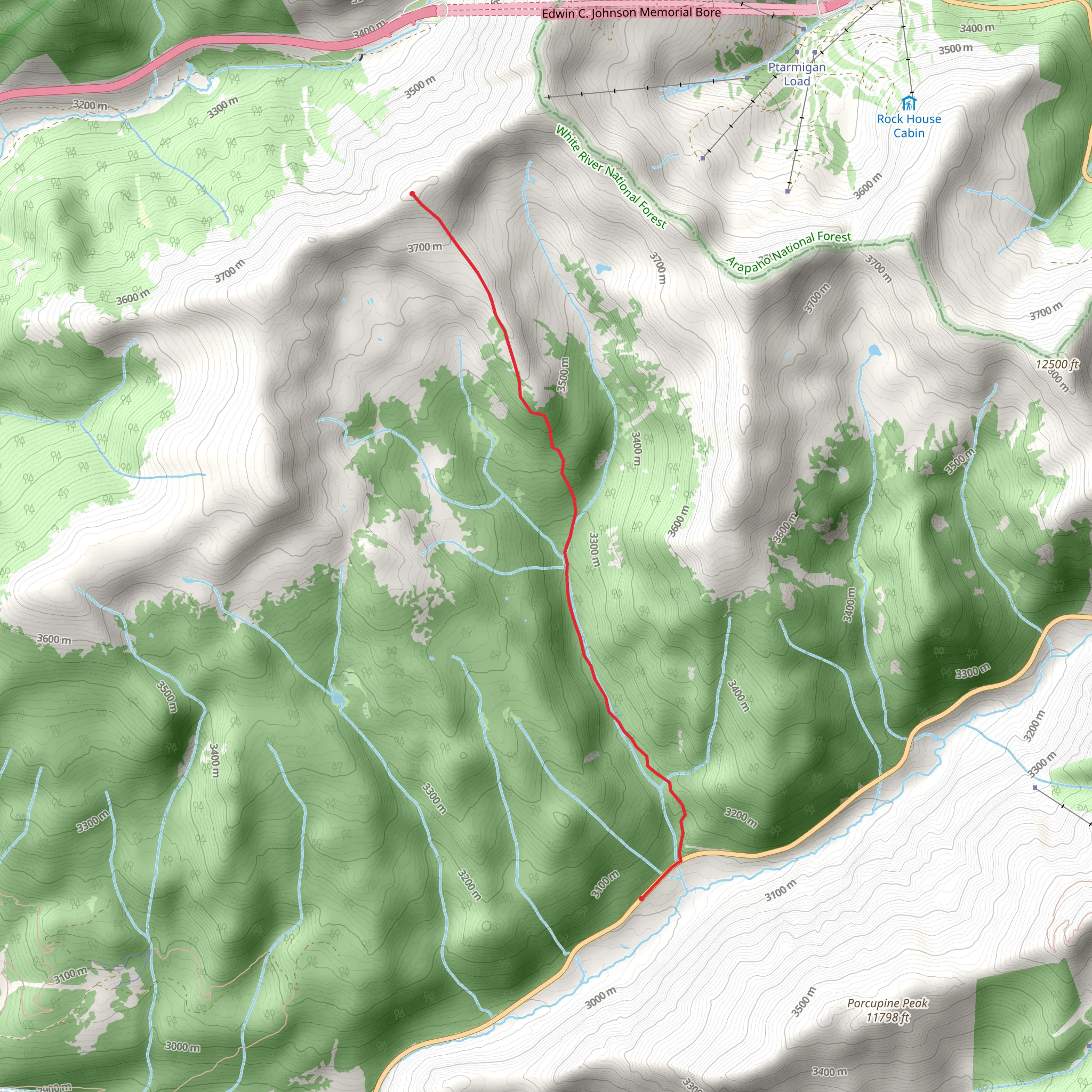 Porcupine Gulch mobile static map