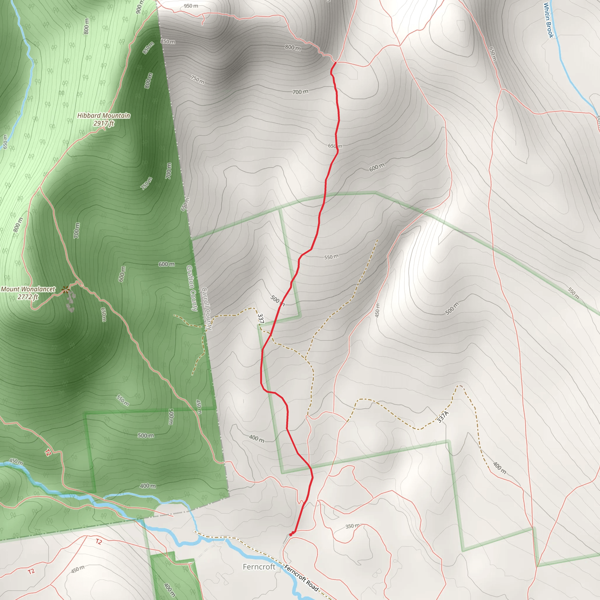 Old Mast Road Trail mobile static map