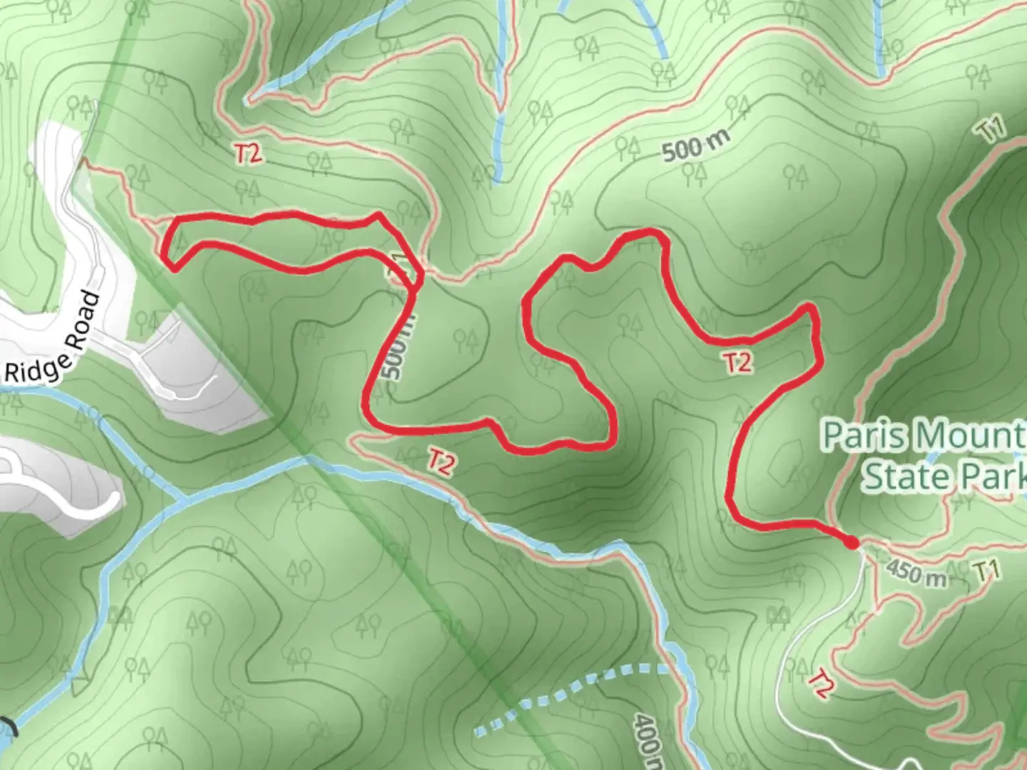An image depicting the trail Sulphur Springs and Firetower Loop Trail and its surrounding area.