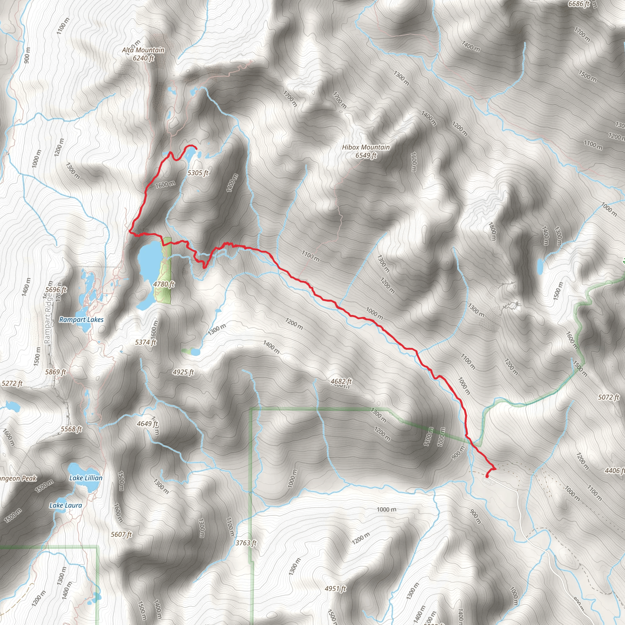 Lila Lake via Rachel Lake Trail mobile static map