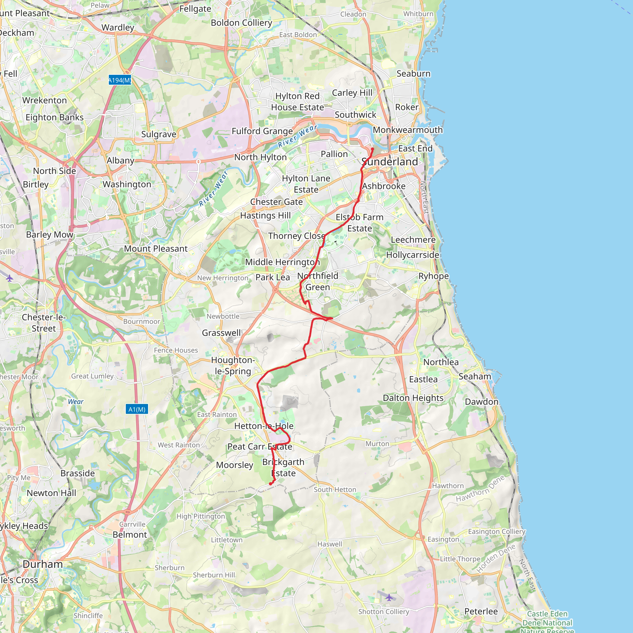 Stephenson Trail mobile static map