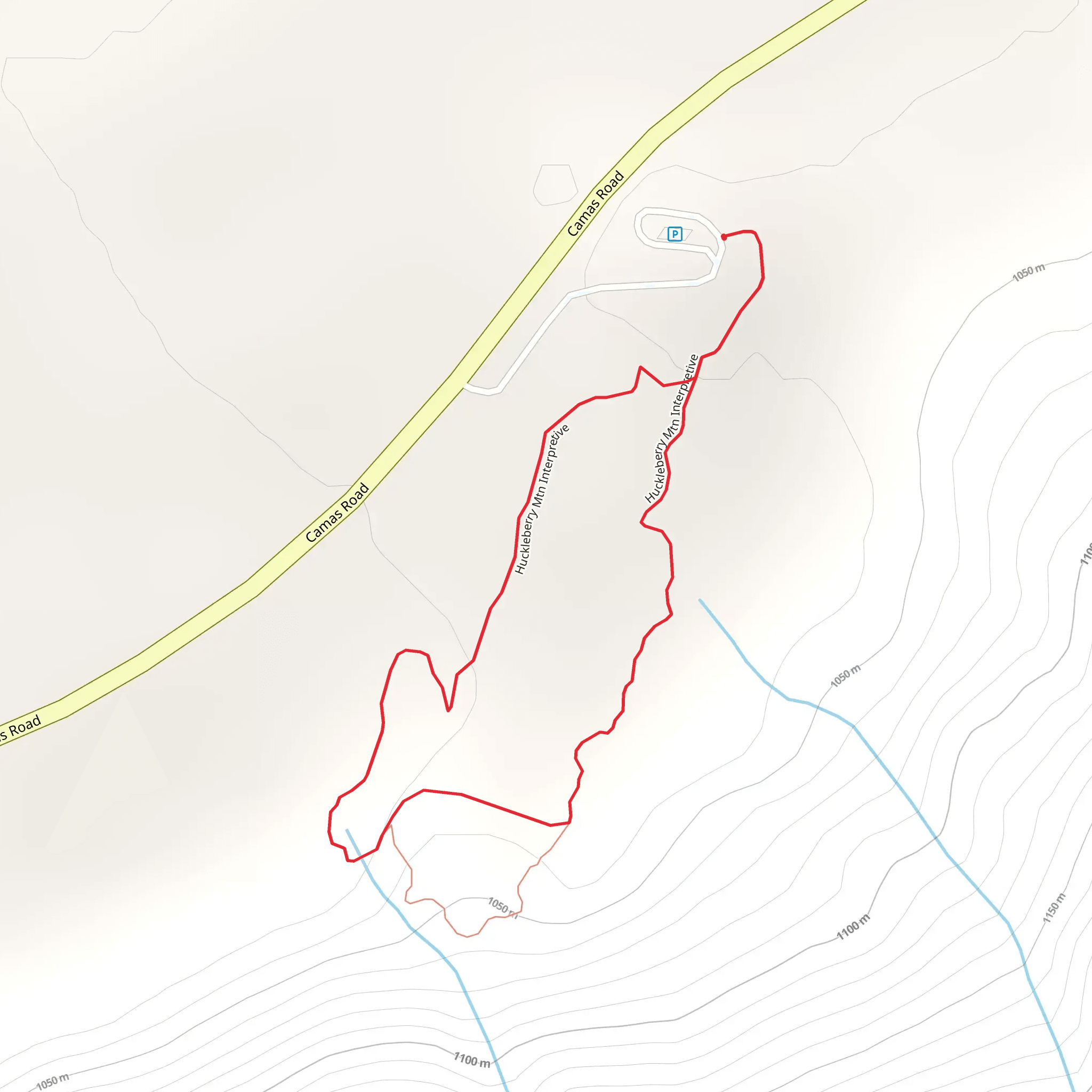 Huckleberry Mountain Interpretive Loop mobile static map
