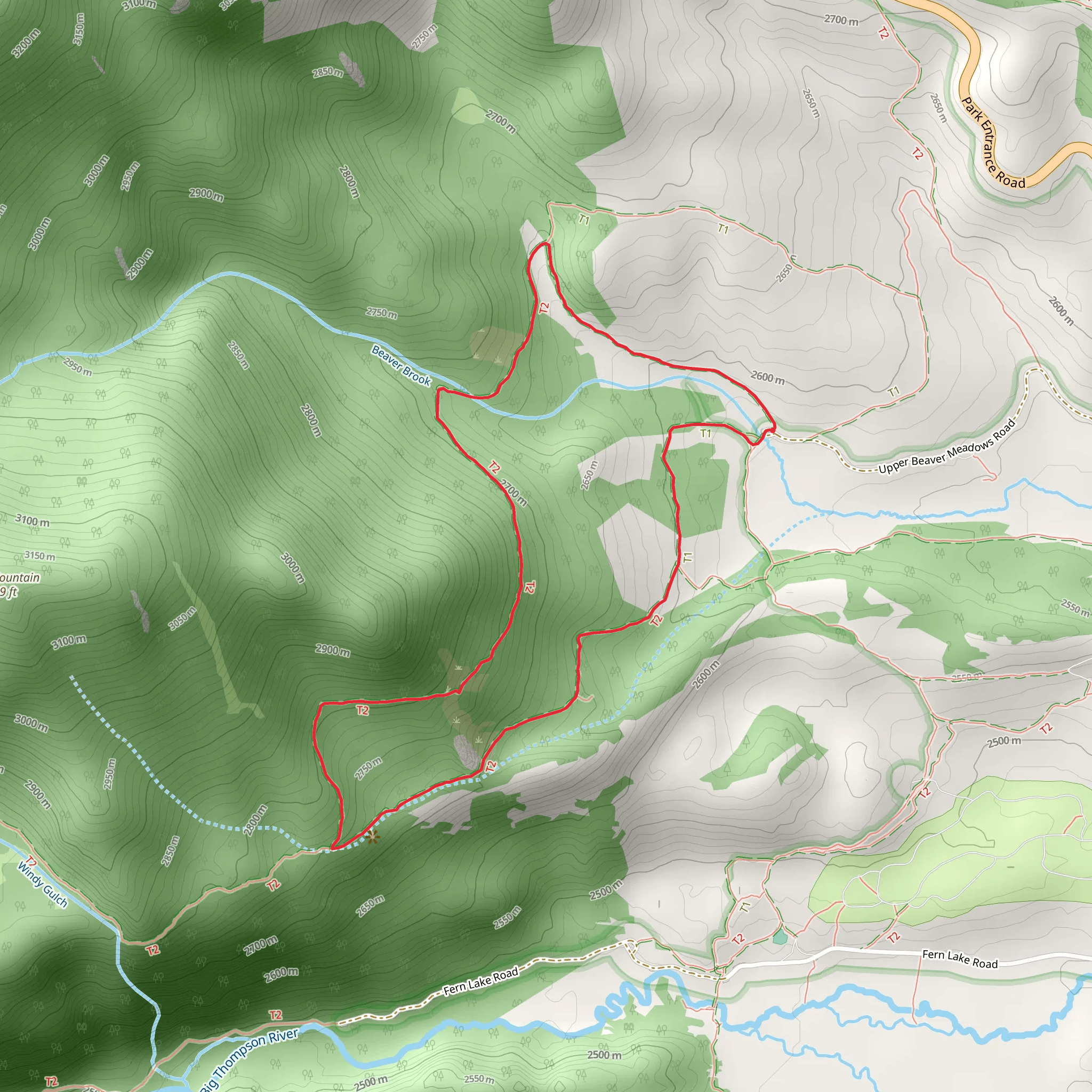 Beaver Brook Loop mobile static map